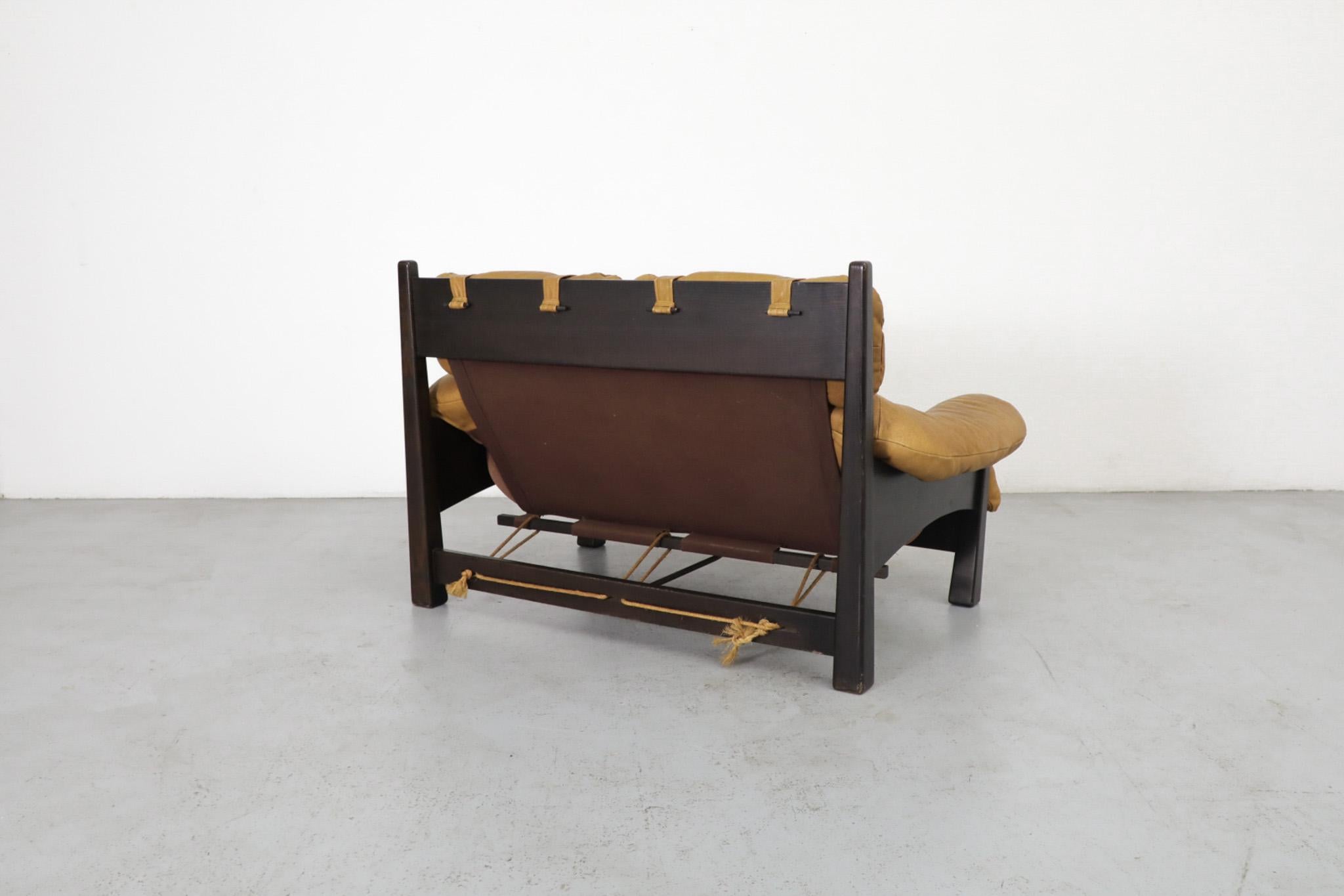 Percival Lafer Style Leather Loveseat Sofa by Gerard van den Berg for Montis 6