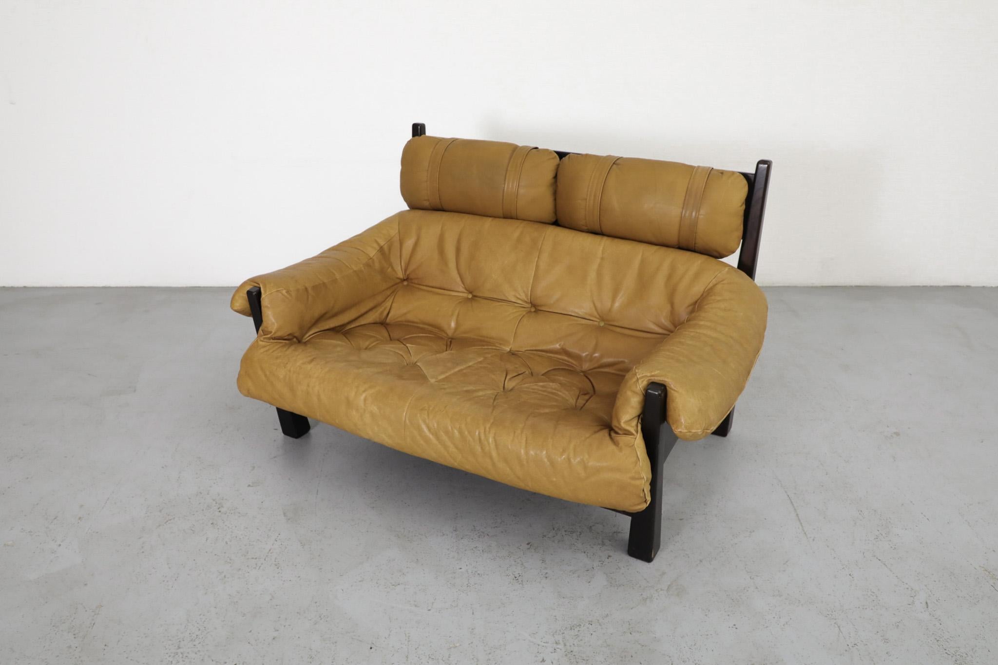 Percival Lafer Style Leather Loveseat Sofa by Gerard van den Berg for Montis 8