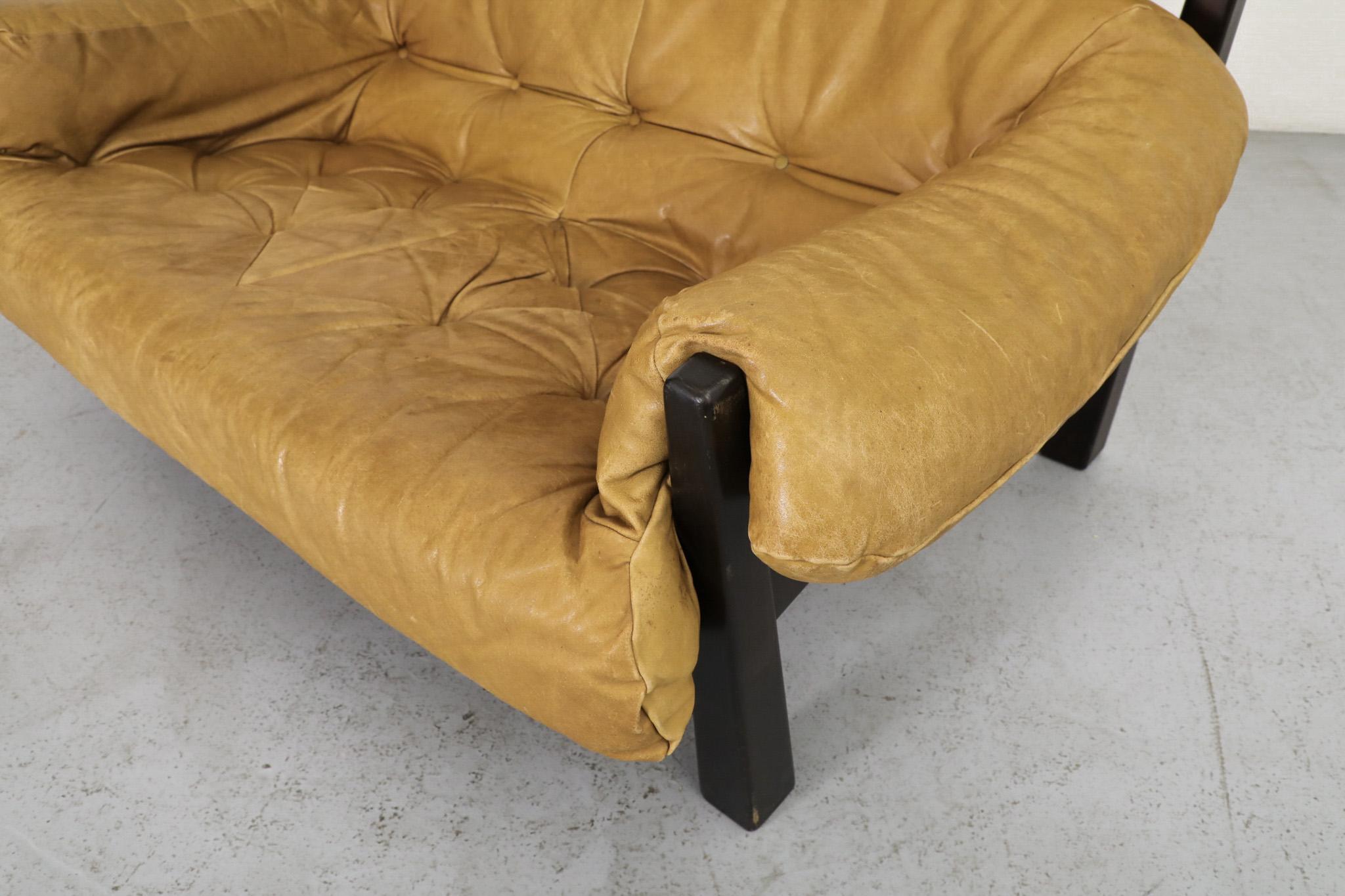 Percival Lafer Style Leather Loveseat Sofa by Gerard van den Berg for Montis 10