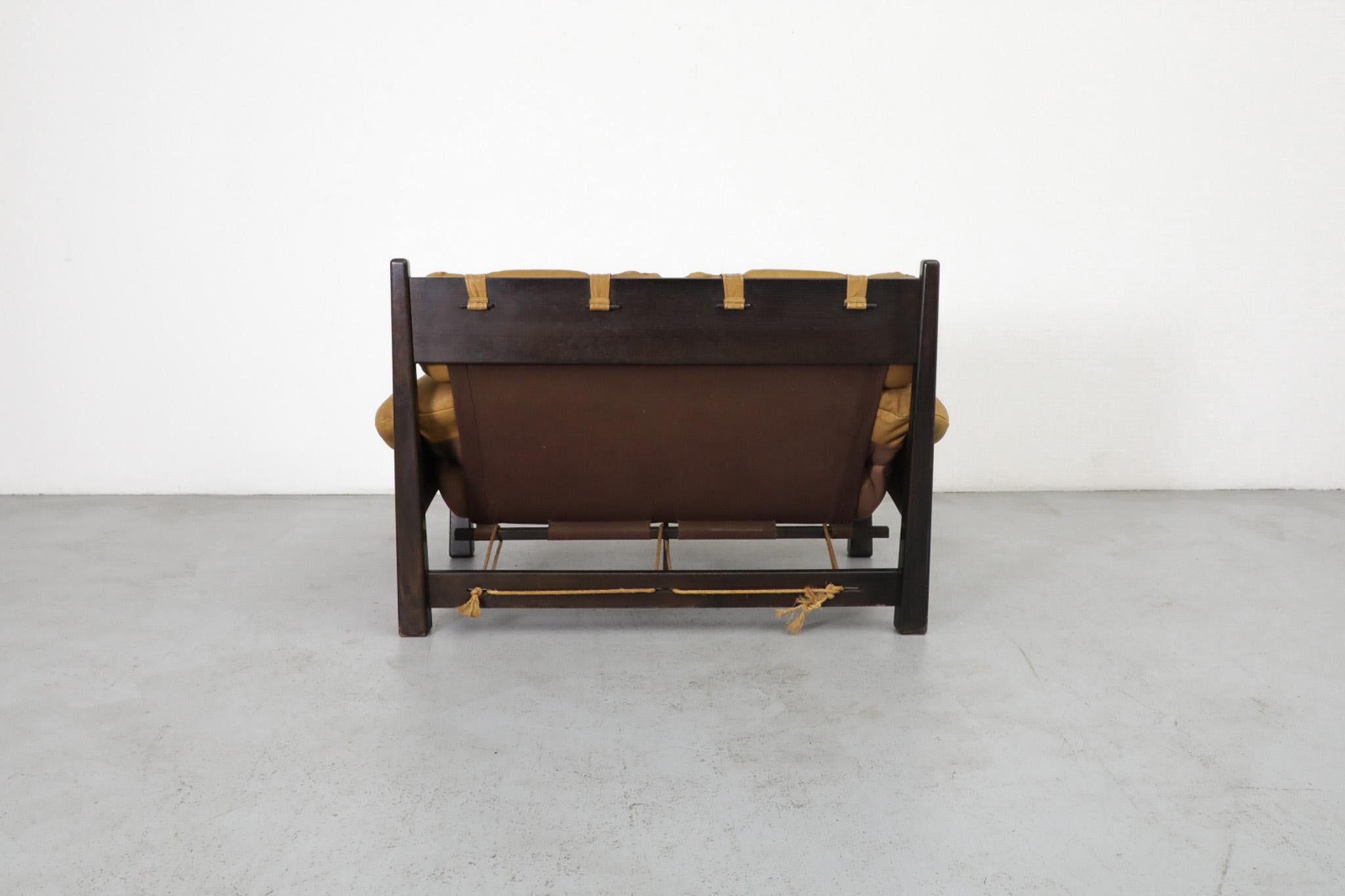 Percival Lafer Style Leather Loveseat Sofa by Gerard van den Berg for Montis 1
