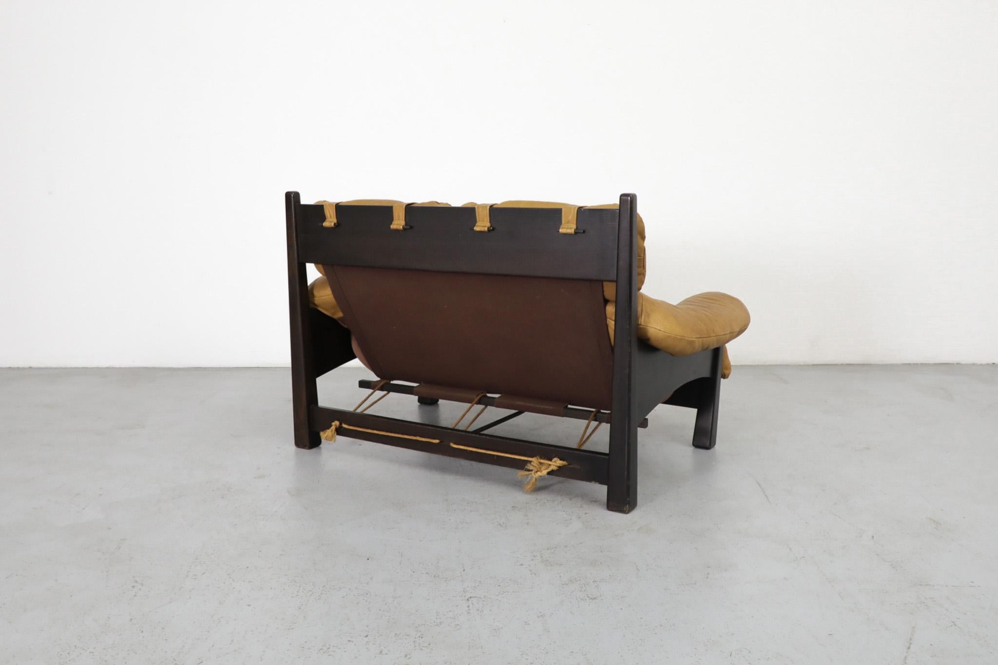 Percival Lafer Style Leather Loveseat Sofa by Gerard van den Berg for Montis 2