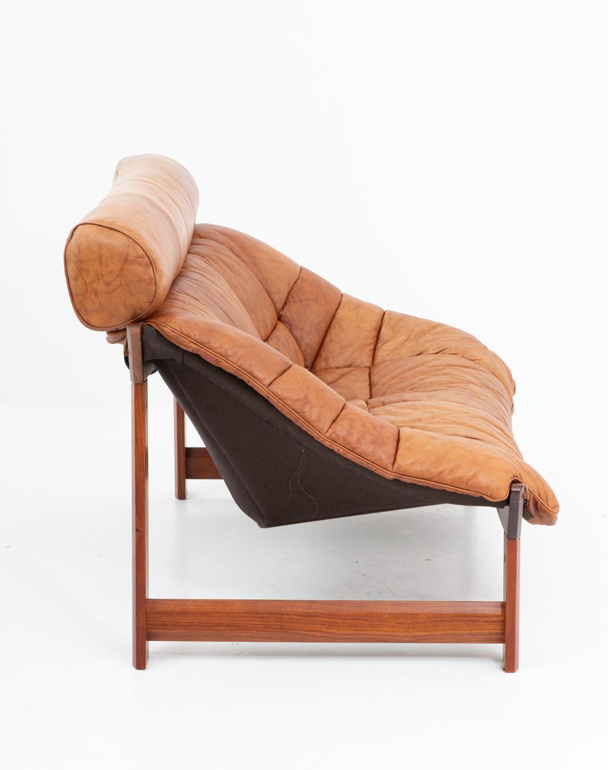 Percival Sofas und Sessel im Lafér-Stil aus cognacfarbenem Leder 3