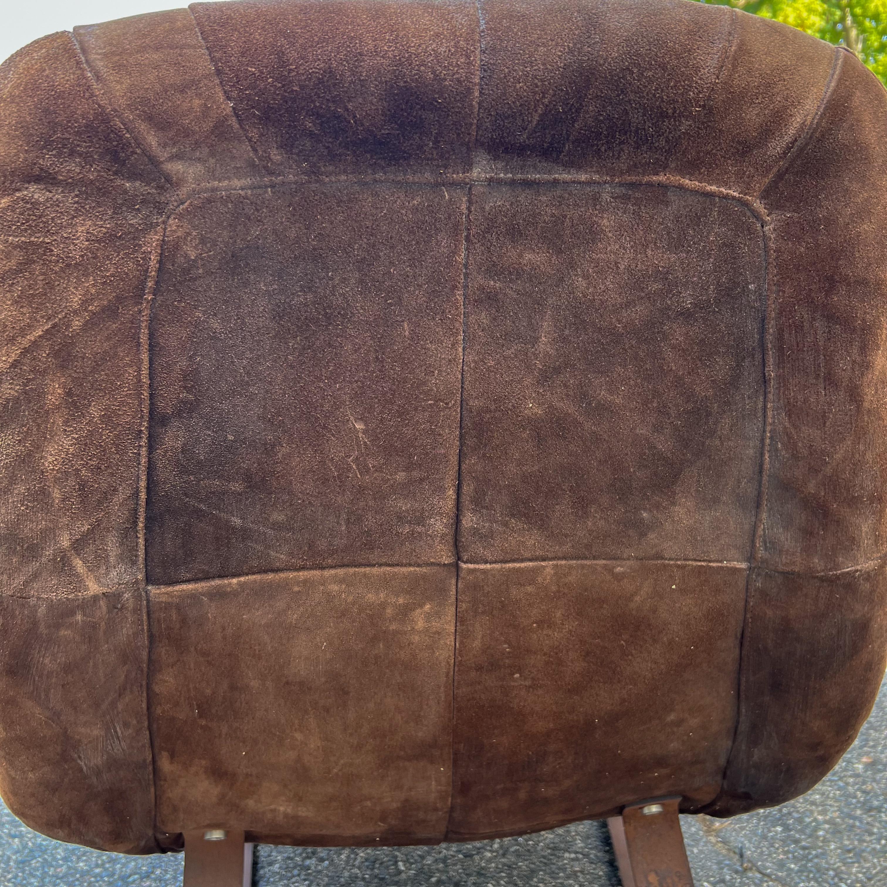 Percival Lafer Suede Earth Lounge Chair and Ottoman 10