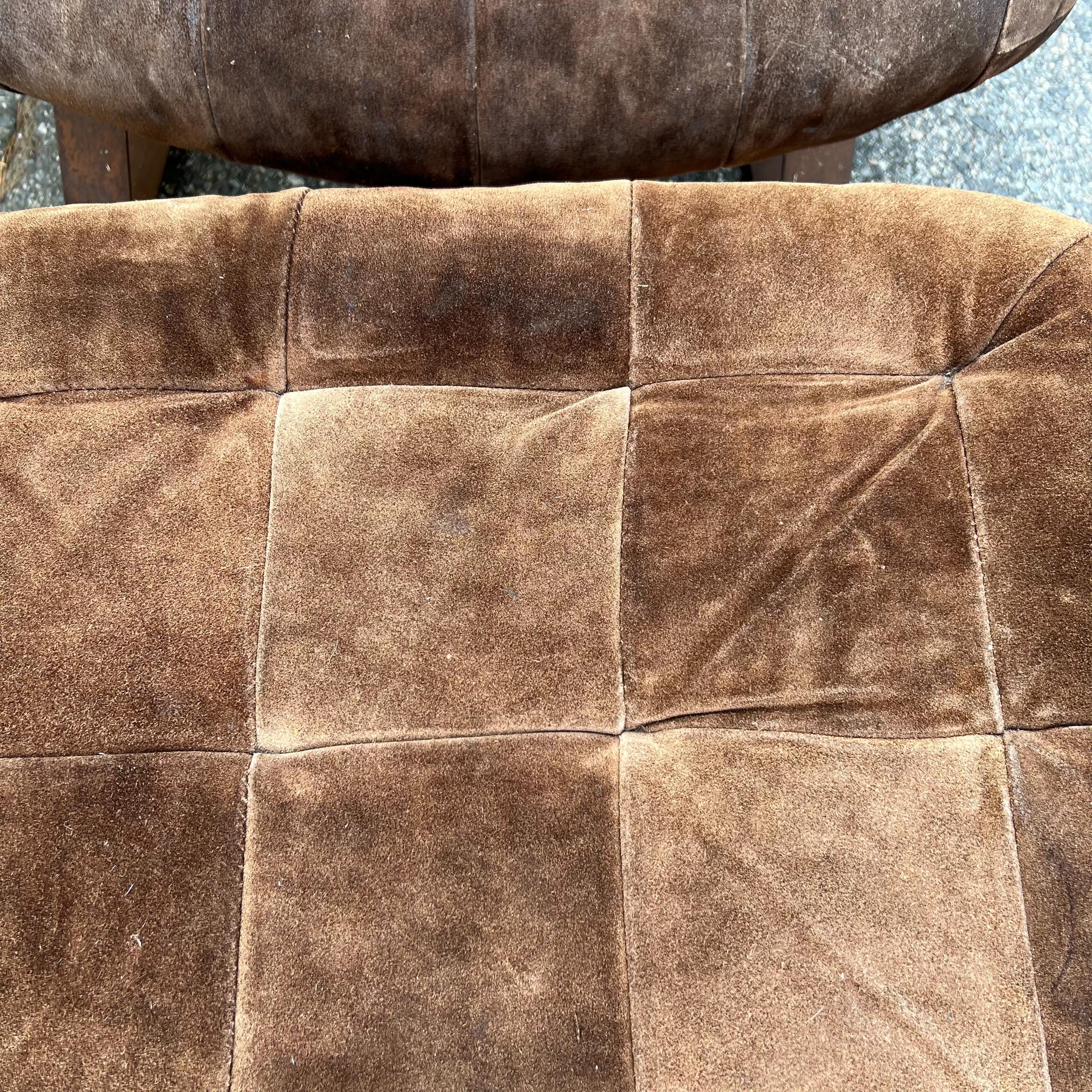 Percival Lafer Suede Earth Lounge Chair and Ottoman 2