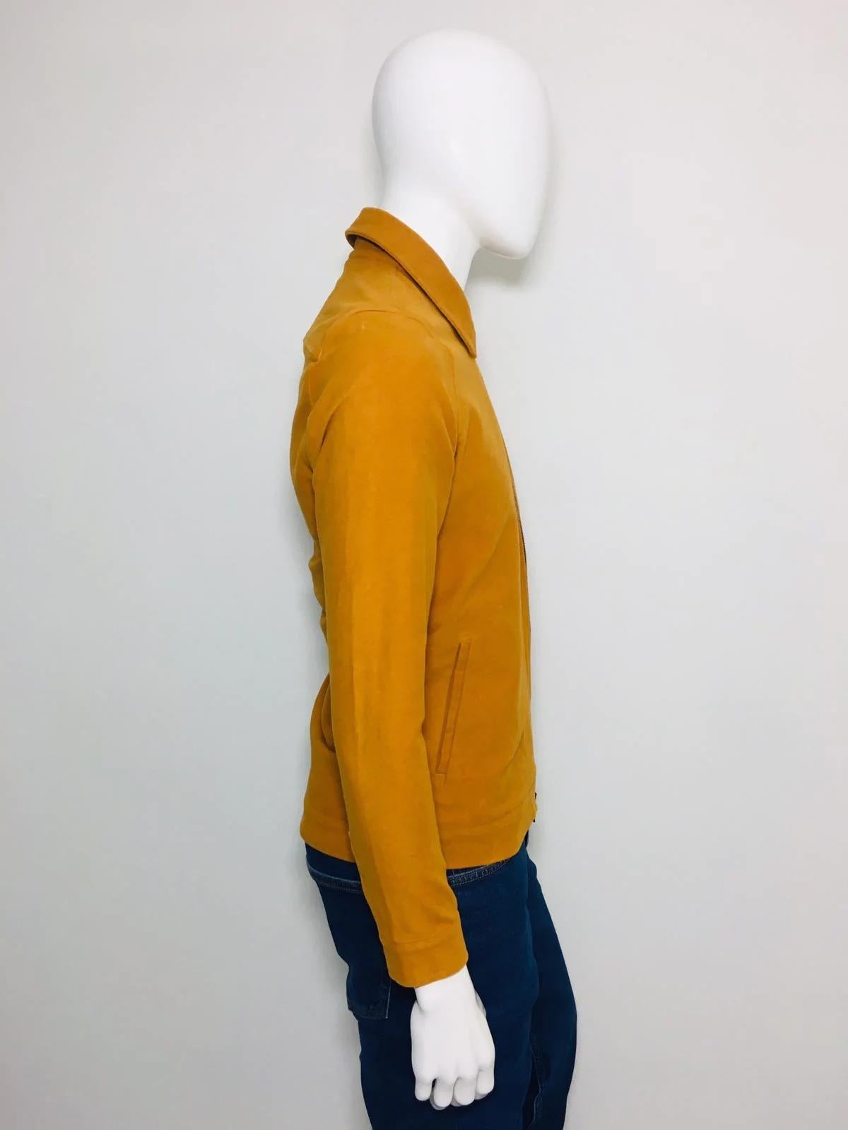 Orange Percival Moleskin Jacket For Sale