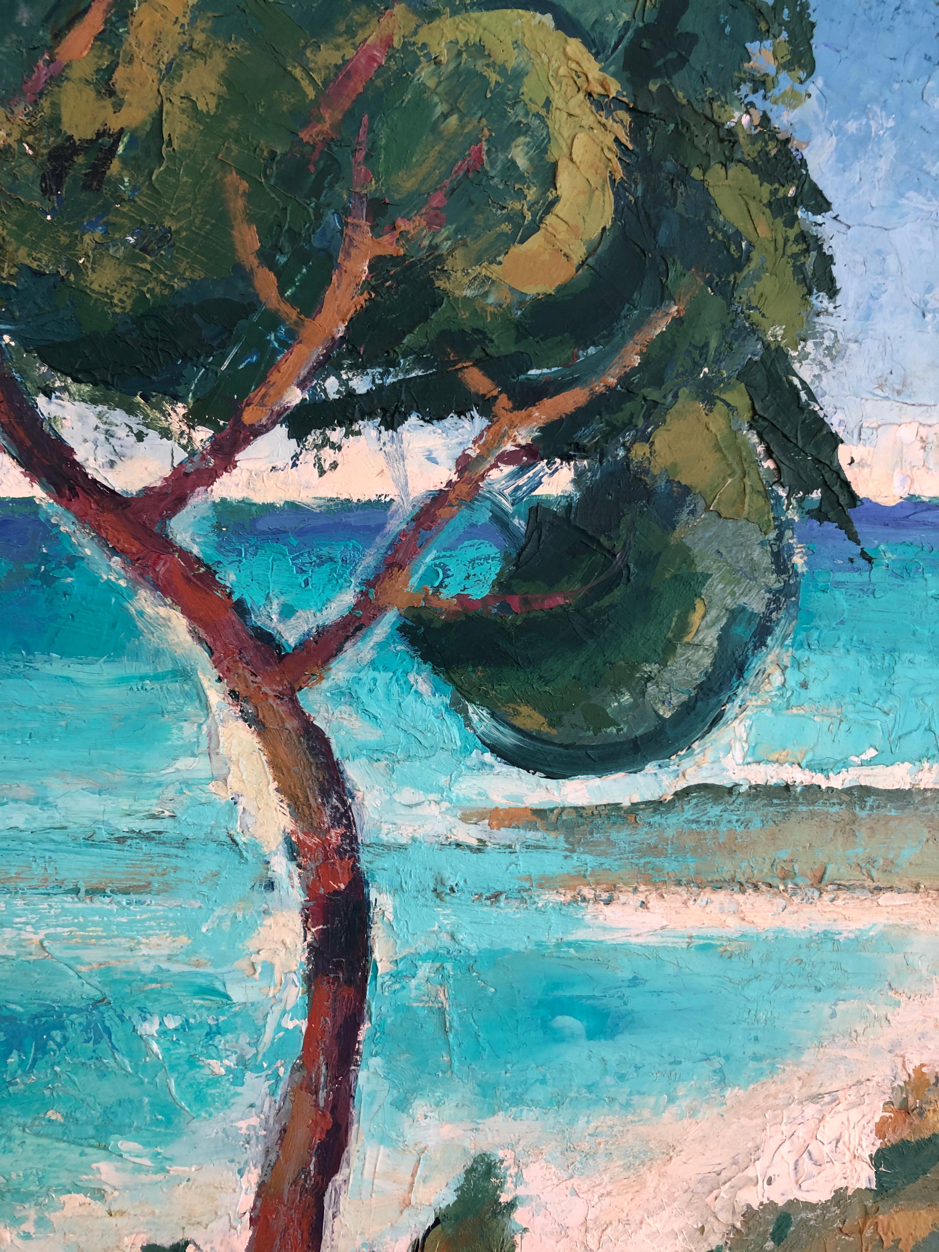 Coast of Èze, French Riviera - Modern Painting by Percival Pernet