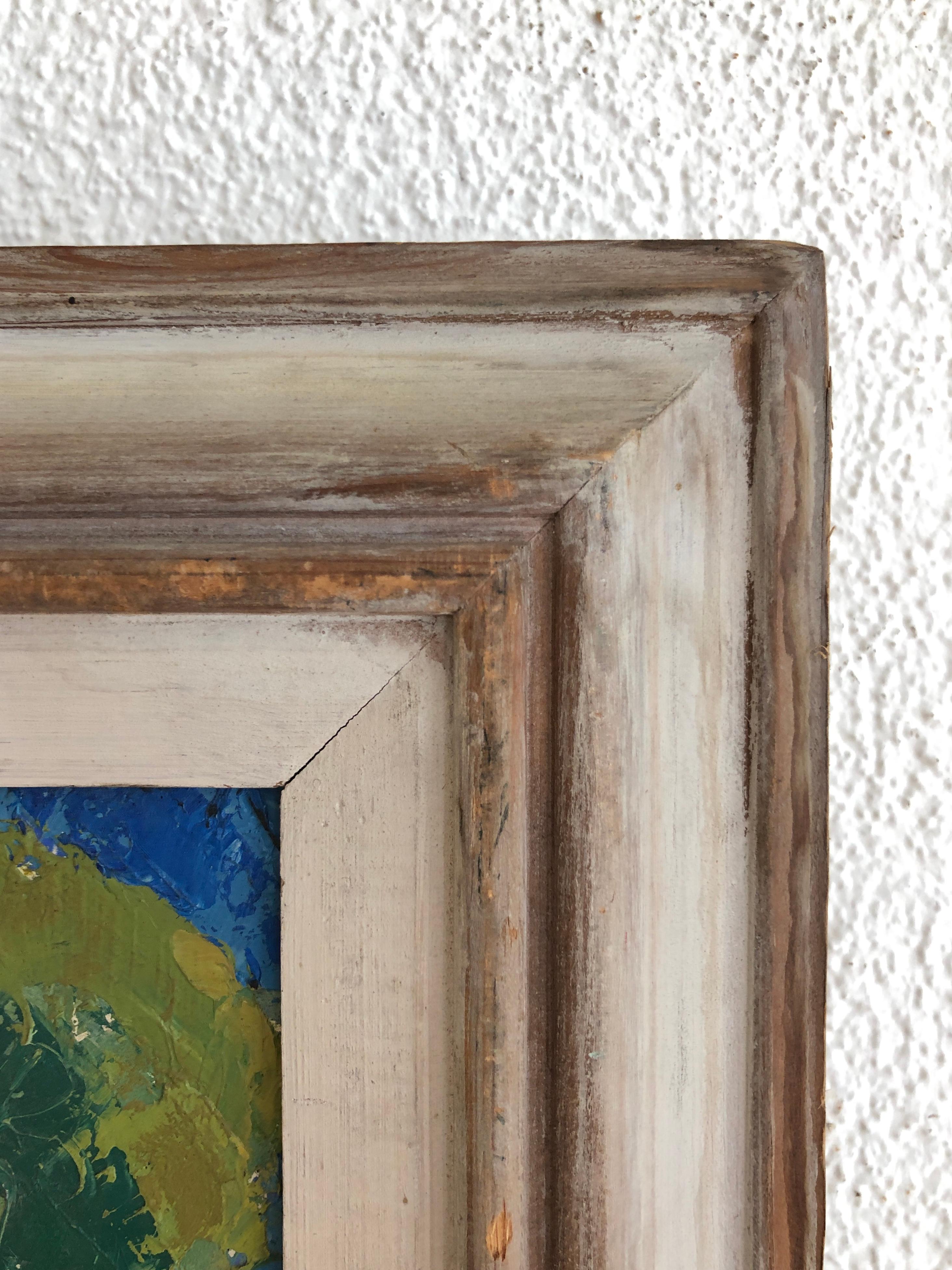 Work on wood
Gray wooden frame
74 x 87 x 3 cm