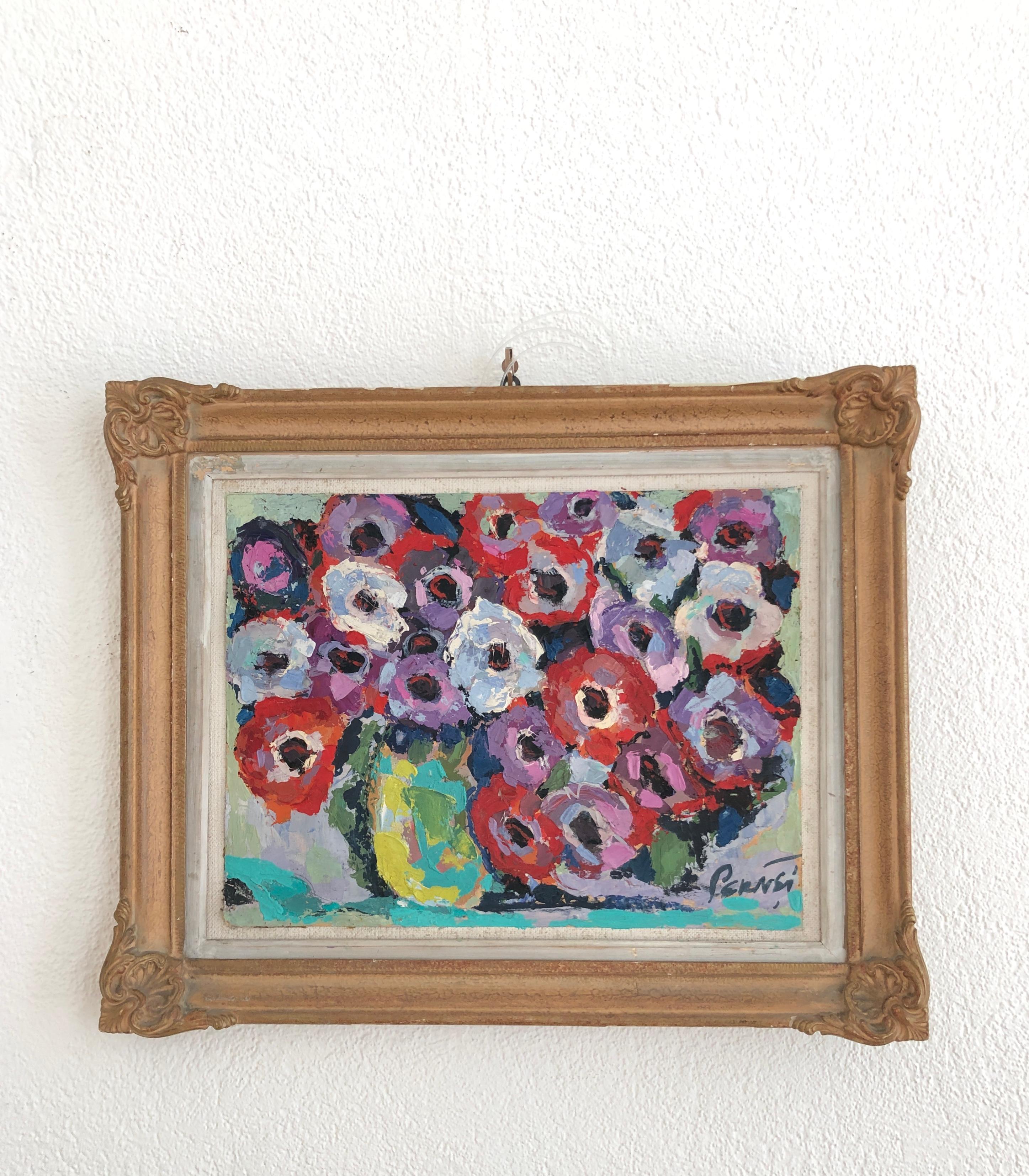Blumen – Painting von Percival Pernet