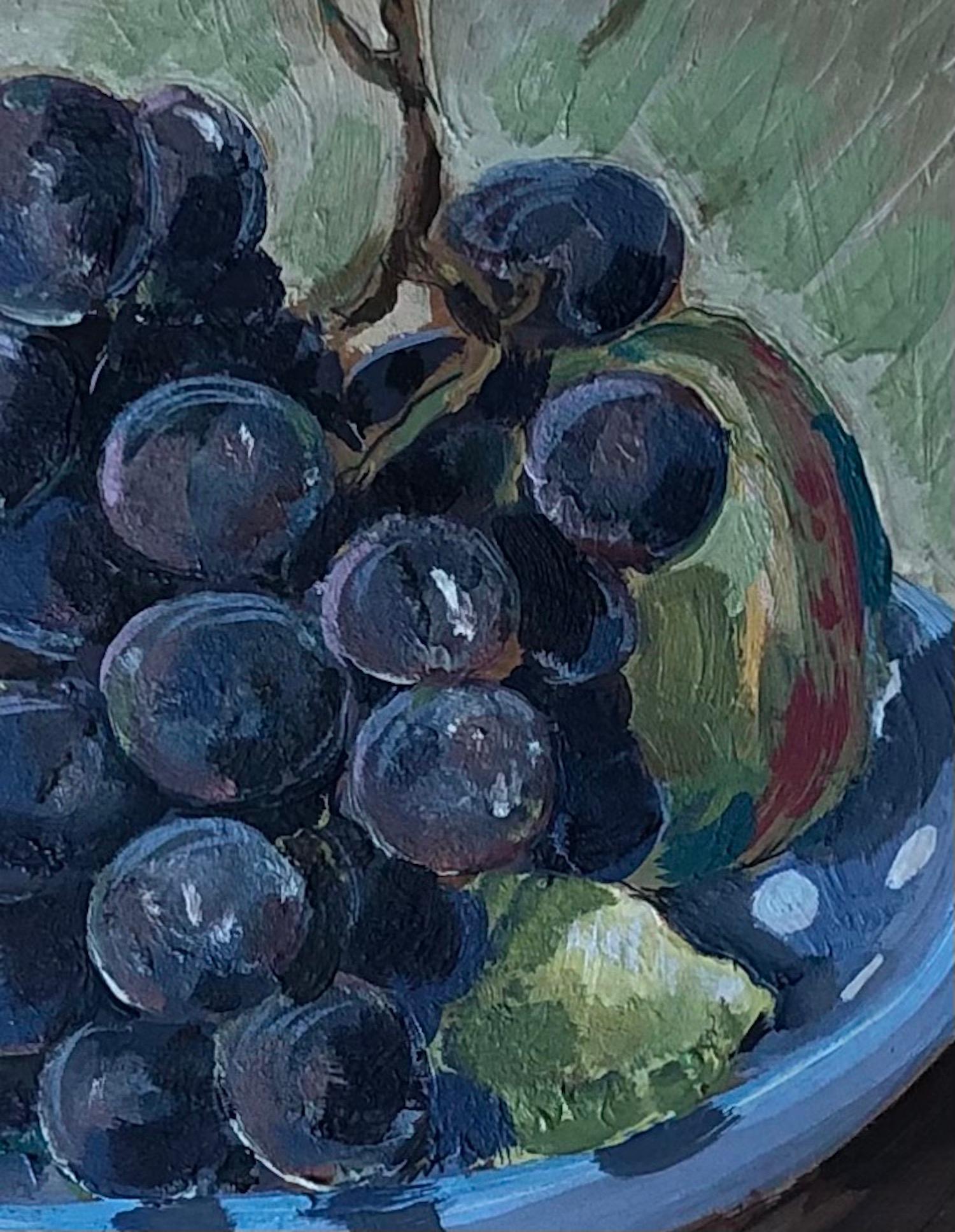 Coppa di frutta - Figurative Painting Grigio di Percival Pernet