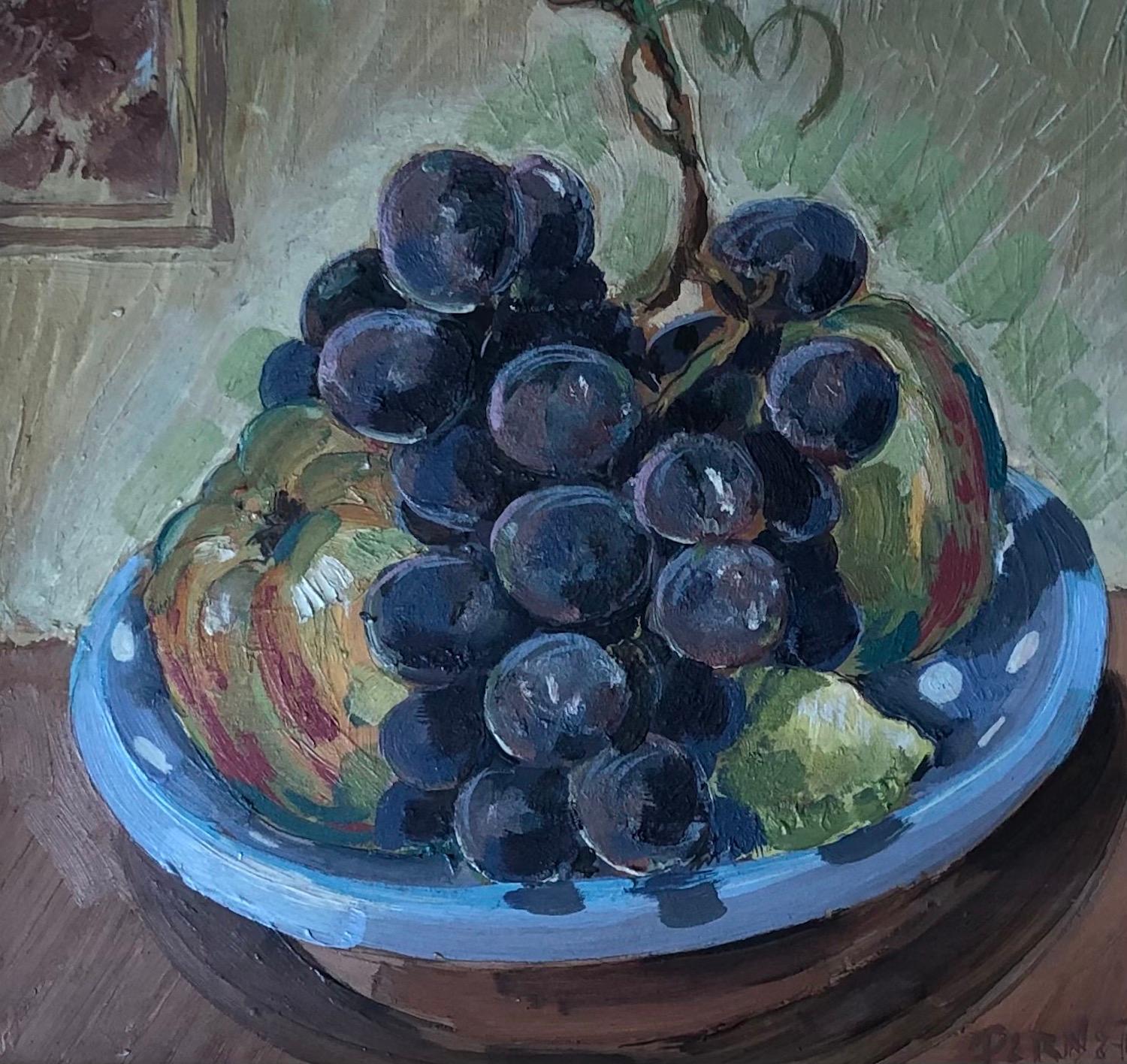 Figurative Painting di Percival Pernet - Coppa di frutta