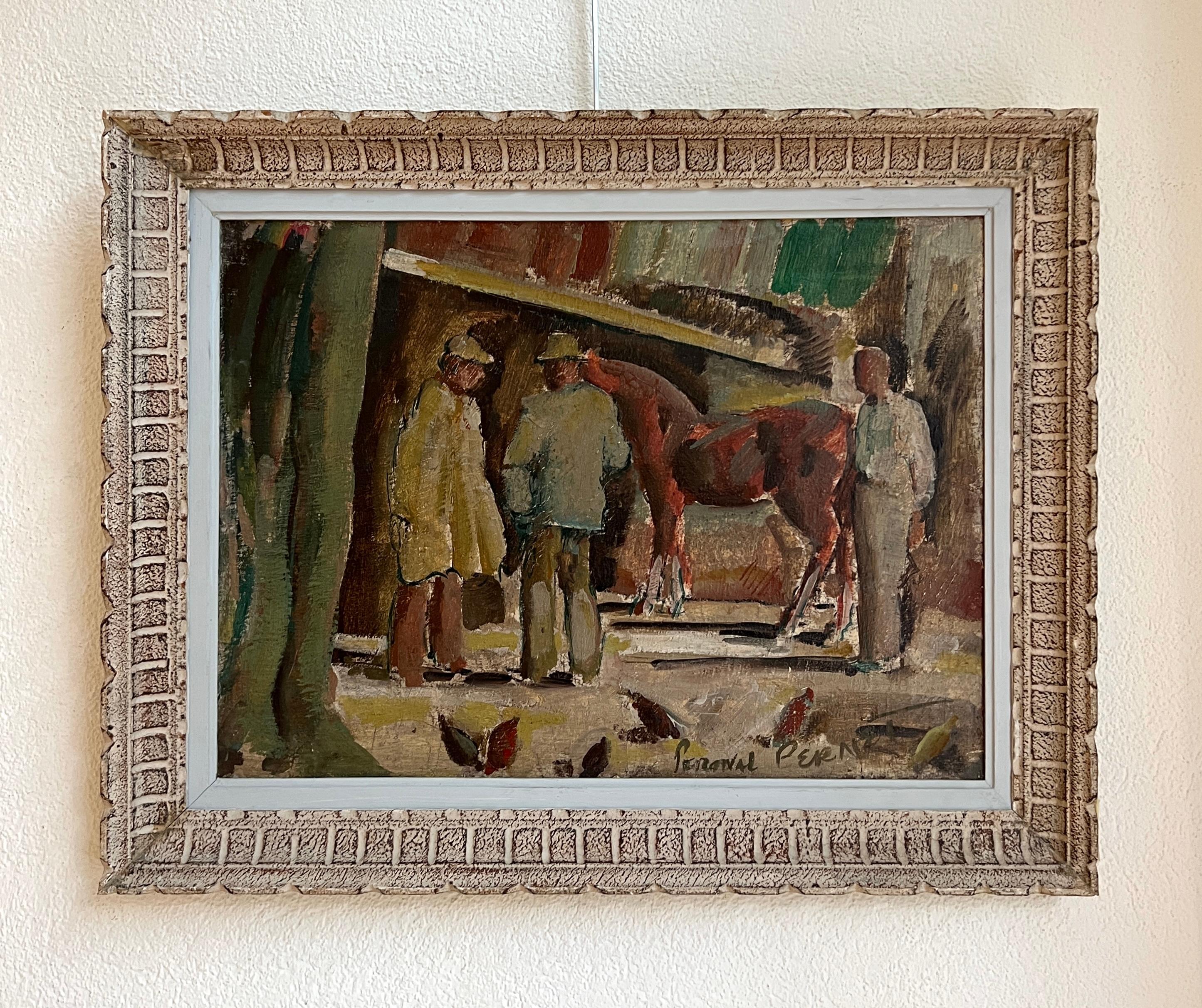 Horse dealers - Painting by Percival Pernet