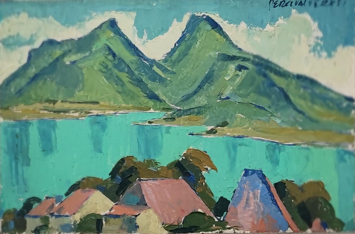 Percival Pernet Landscape Painting - Lake Annecy