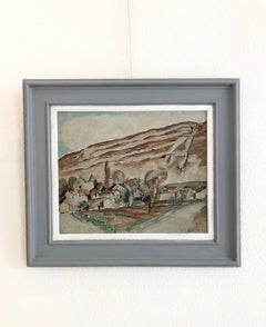 Kleines Dorf im Herbst und Le Salève