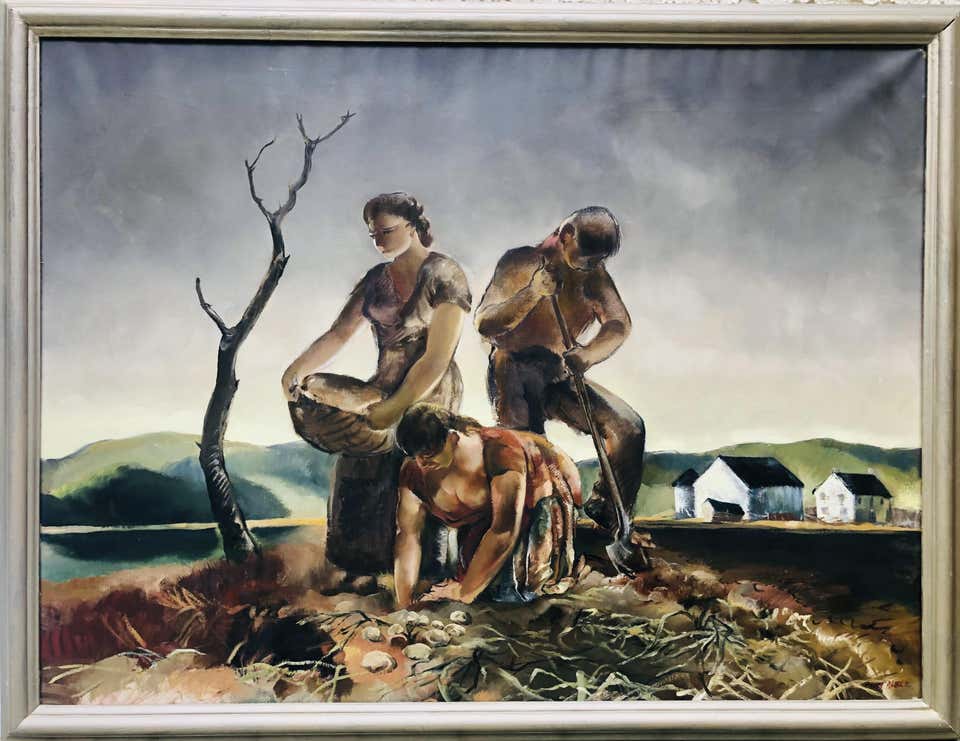 George Matthews Harding - Monumental WPA Gloucester Oil Painting New ...