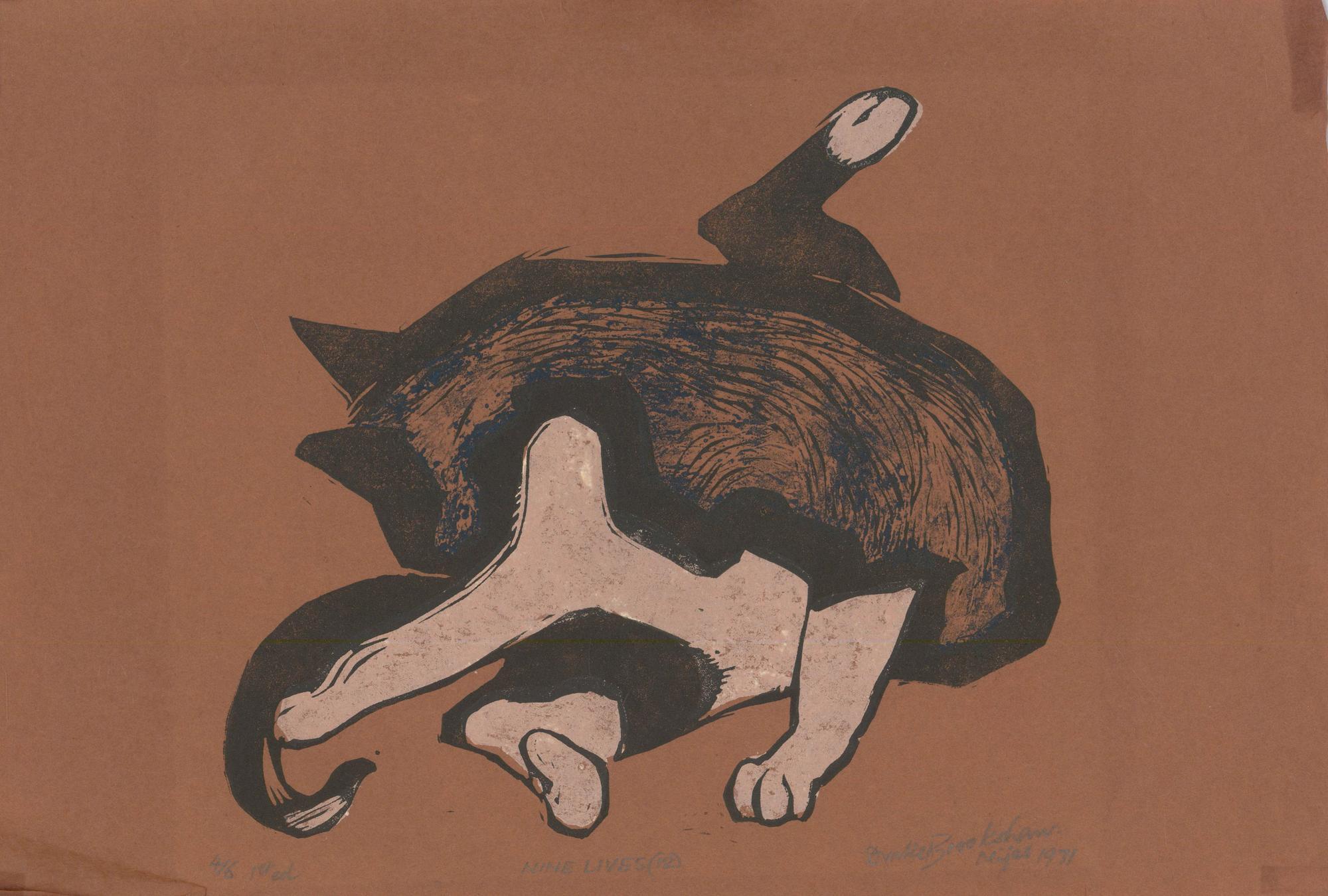 Percy Drake Brookshaw (1907-1993) - 1971 Gravure sur bois, Neuf vies 12 en vente 1