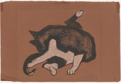 Percy Drake Brookshaw (1907-1993) - 1971 Woodcut, Nine Lives 12