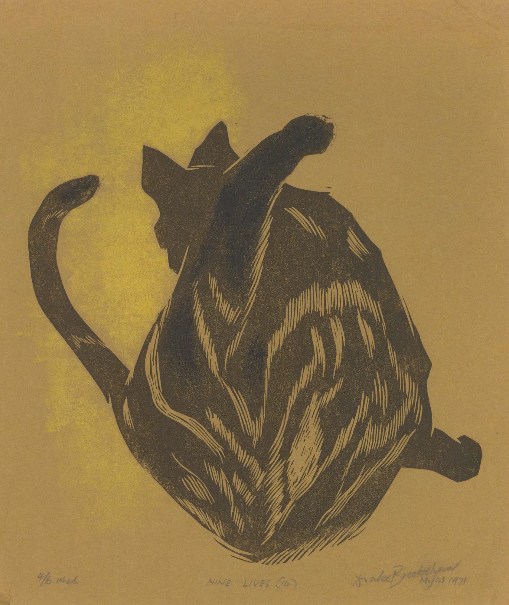 Percy Drake Brookshaw (1907-1993) - 1971 Gravure sur bois, Neuf vies 14 en vente 1