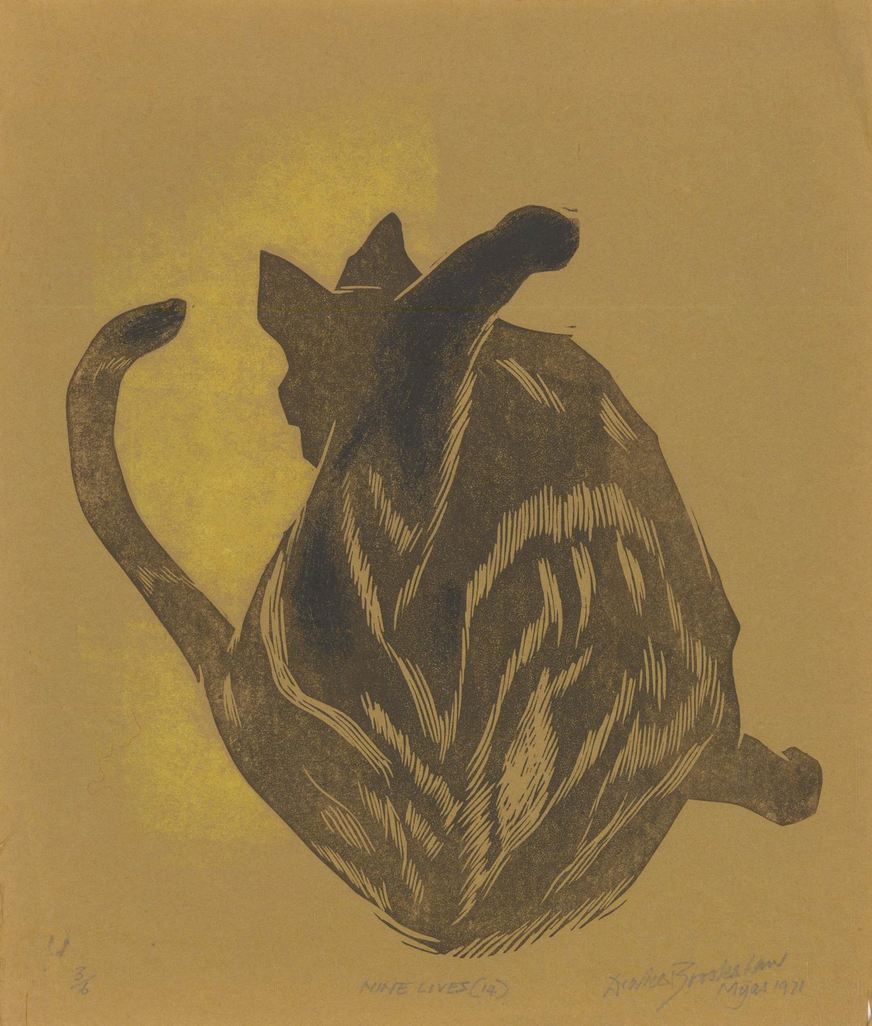 Percy Drake Brookshaw (1907-1993) - 1971 Gravure sur bois, Neuf vies 14 en vente 1