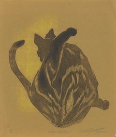 Percy Drake Brookshaw (1907-1993) - 1971 Holzschnitt, Nine Lives 14