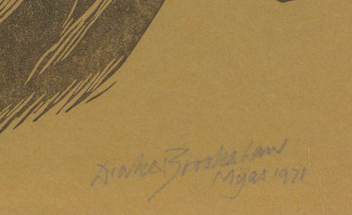 Percy Drake Brookshaw (1907-1993) - 1971 Gravure sur bois, Neuf vies 14 en vente 3
