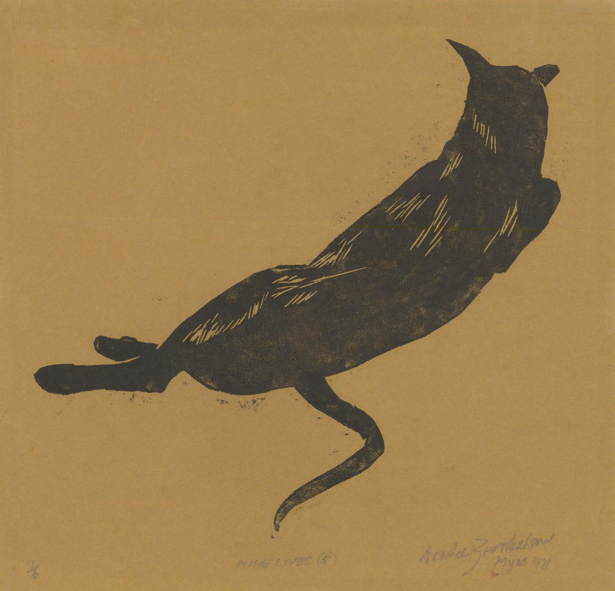 Percy Drake Brookshaw (1907-1993) - 1971 Gravure sur bois, Neuf vies 5 en vente 1