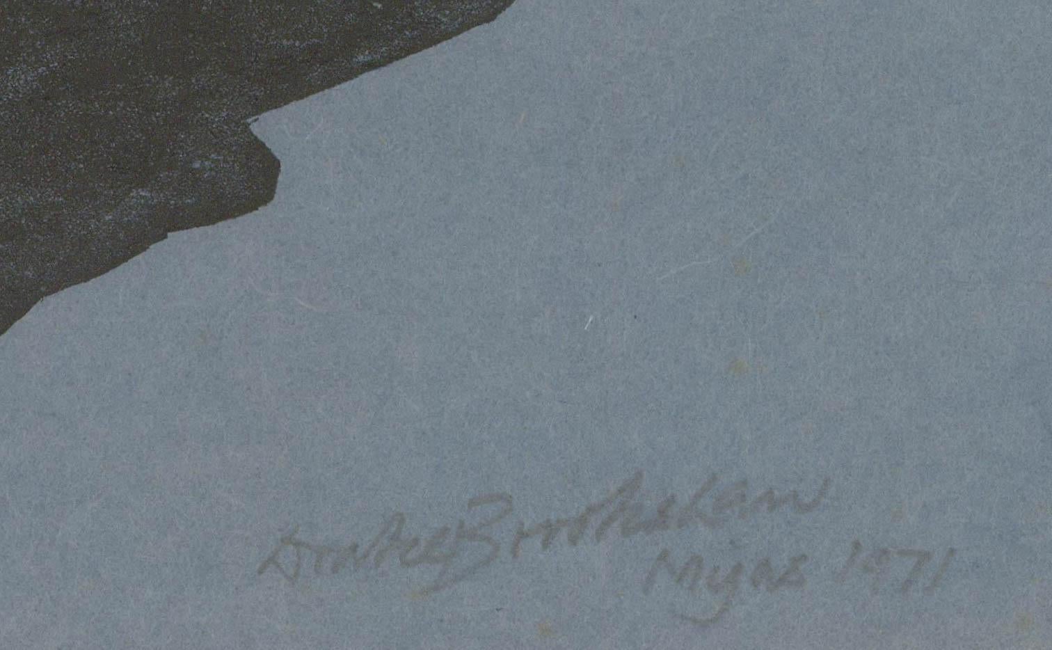 Percy Drake Brookshaw (1907-1993) - 1971 Gravure sur bois, Neuf vies 6 en vente 3