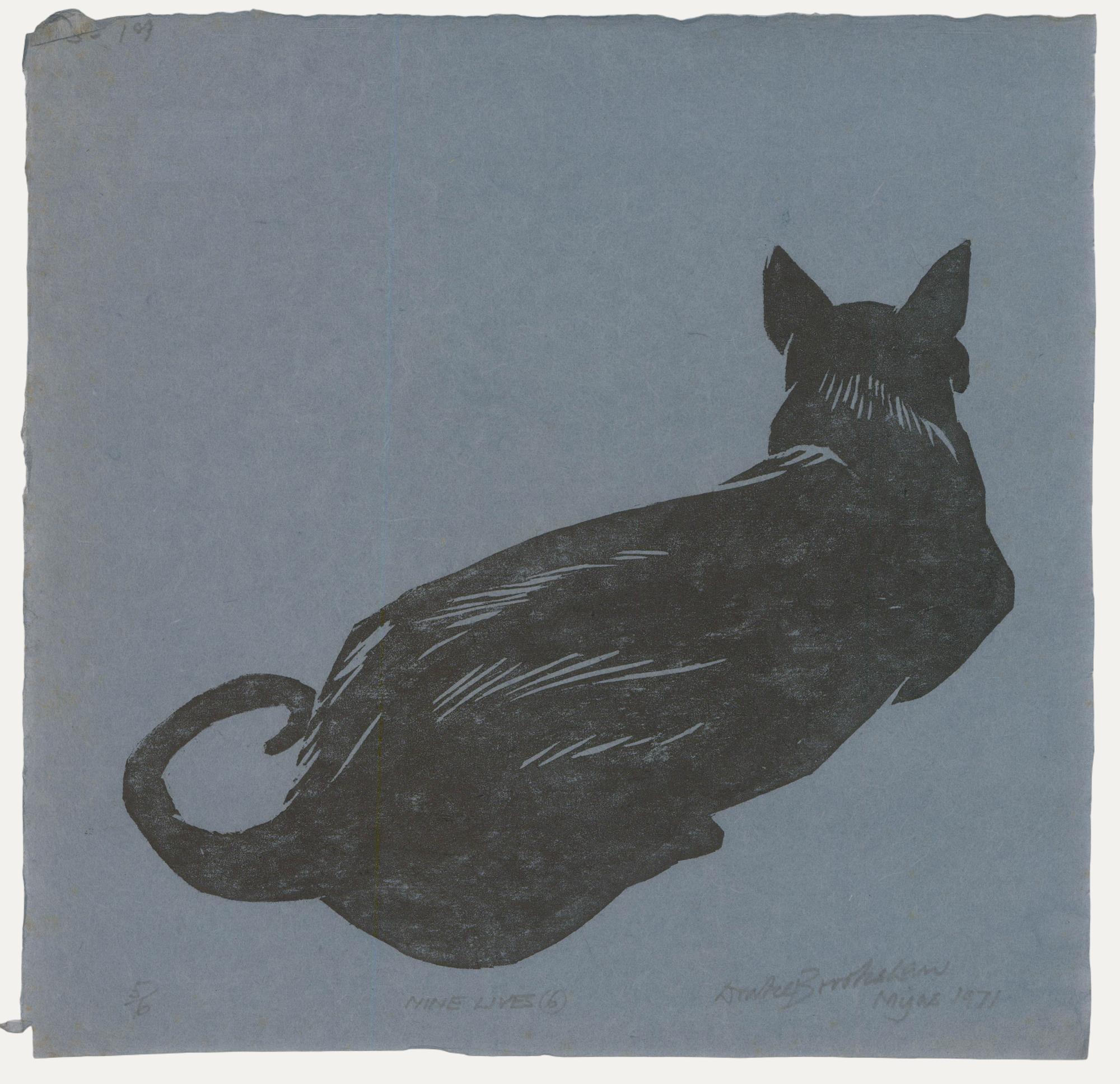 Percy Drake Brookshaw (1907-1993) - 1971 Gravure sur bois, Neuf vies 6