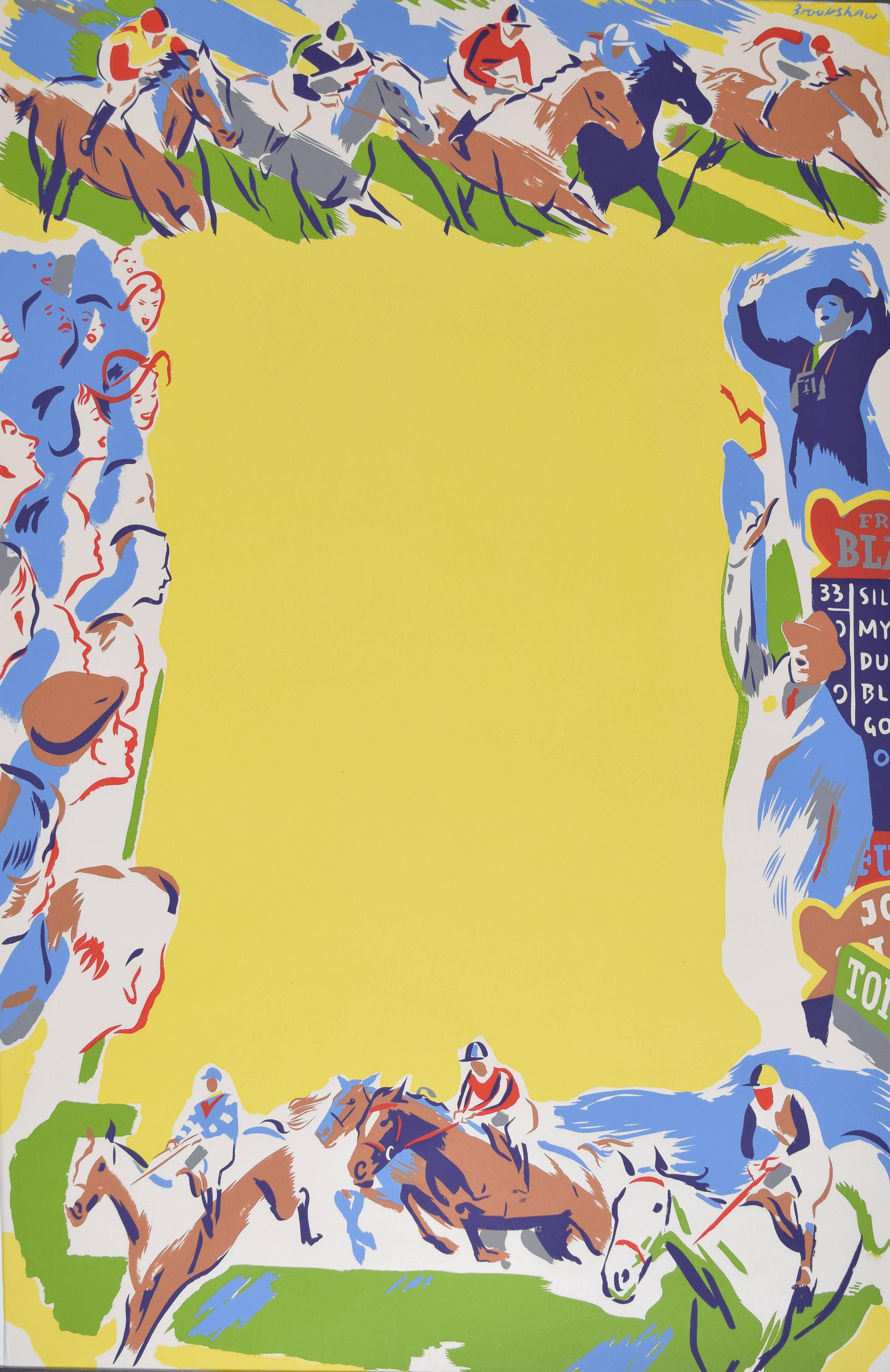 Percy Drake Brookshaw Horse Racing Original Coach Poster
