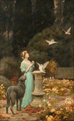 A girl by a sundial