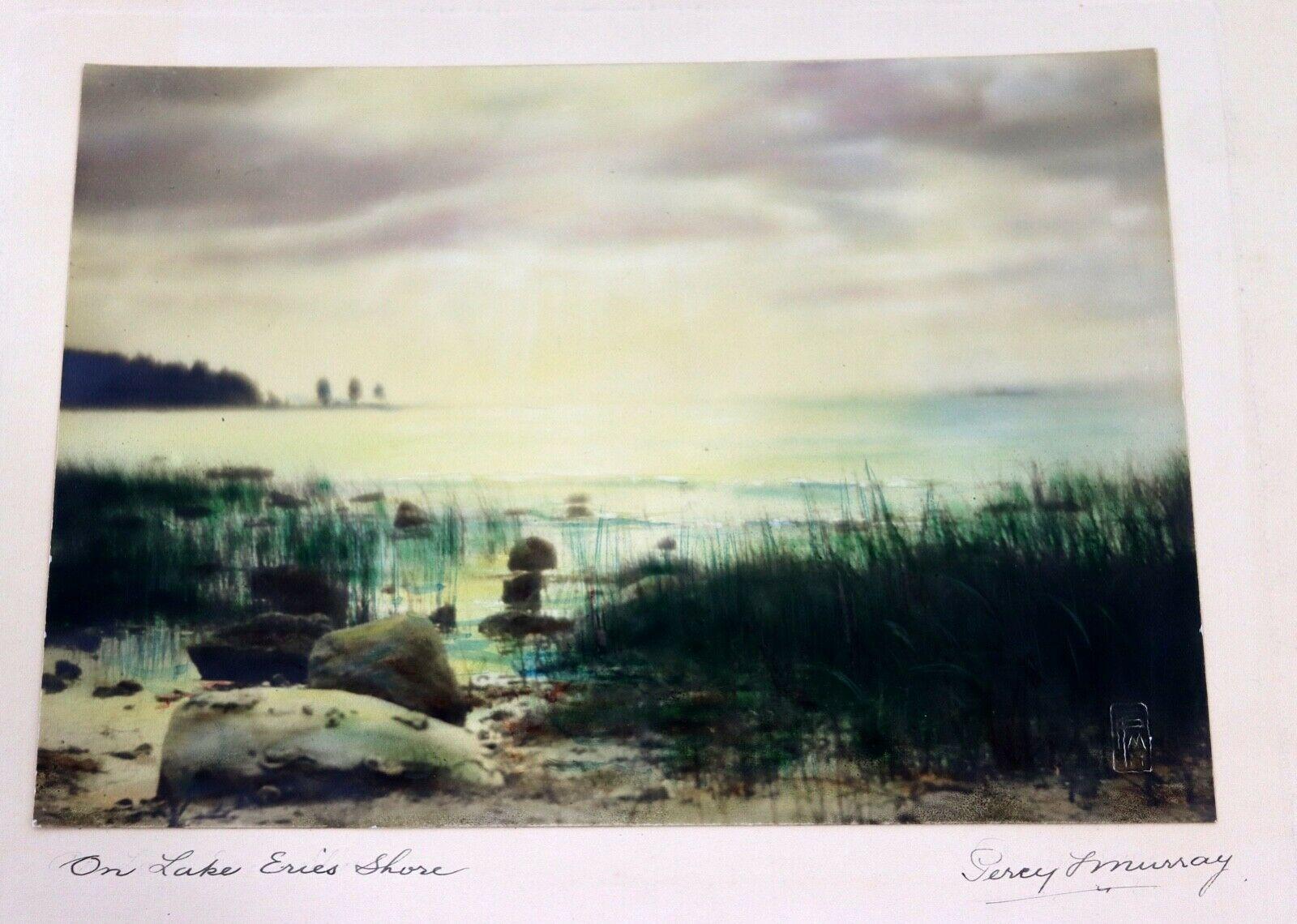 Percy Murray Lake Erie Shores Signed Vintage Photograph In Good Condition For Sale In Keego Harbor, MI