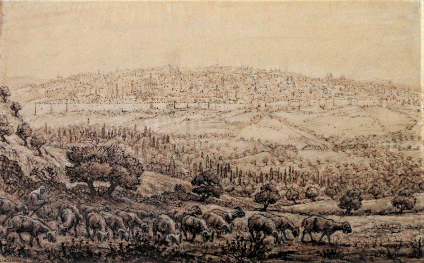 Jerusalem – Print von Percy John Delf Smith, R.D.I.