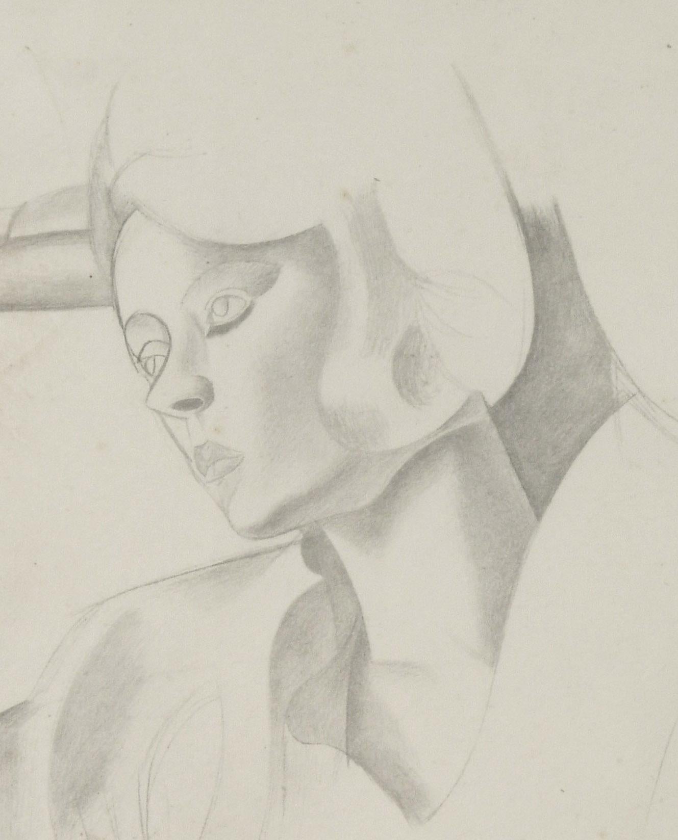 Porträt von Gladys Anne Hoskyns
Lichtdruck nach einer Zeichnung von Wyndham Lewis, 1923
In der Platte gesungen und mit Bleistift verstärkt
Veröffentlicht von The Dial Publishing Company in Living Art: Zwanzig Faksimile-Reproduktionen nach Gemälden,