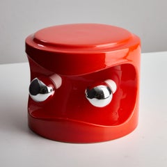 Perdomello 70 Orange Ceramic Table Lamp, 1970s