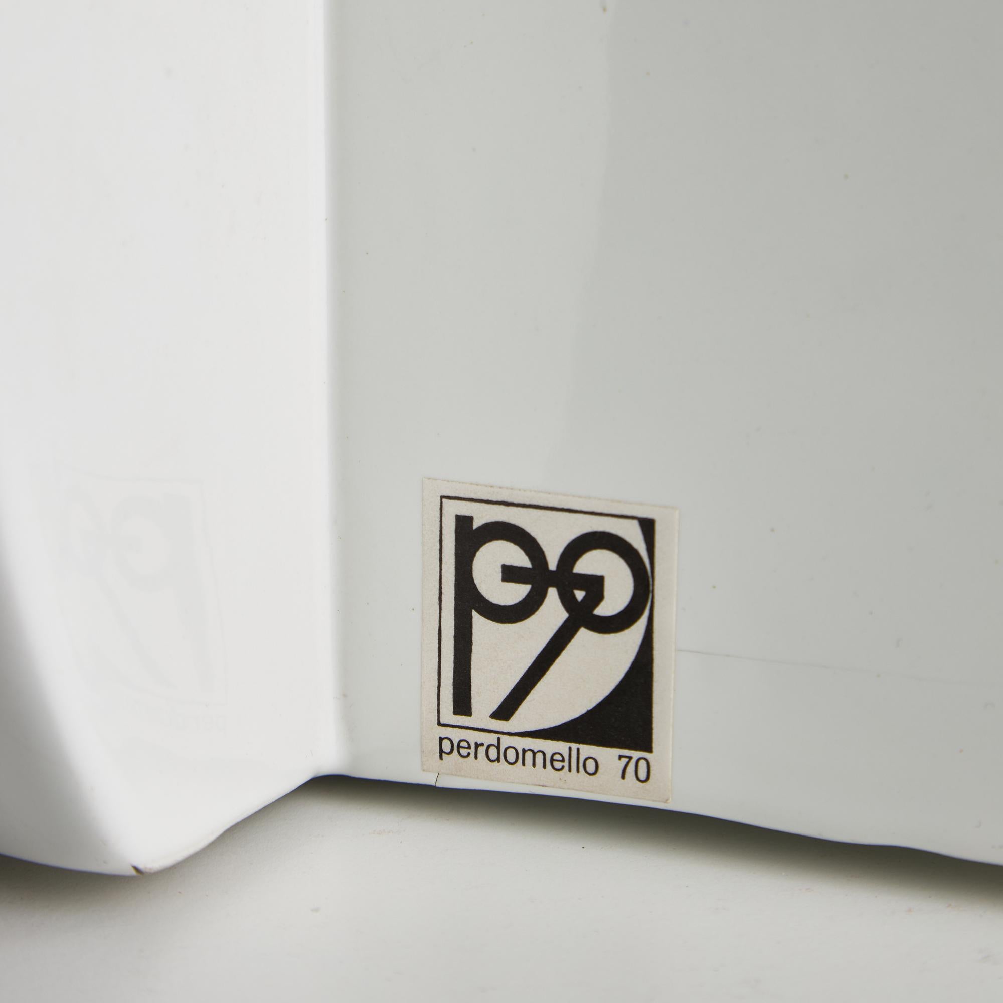 Perdomello 70 White Hemisphere Ceramic Table Lamp, 1970s For Sale 6
