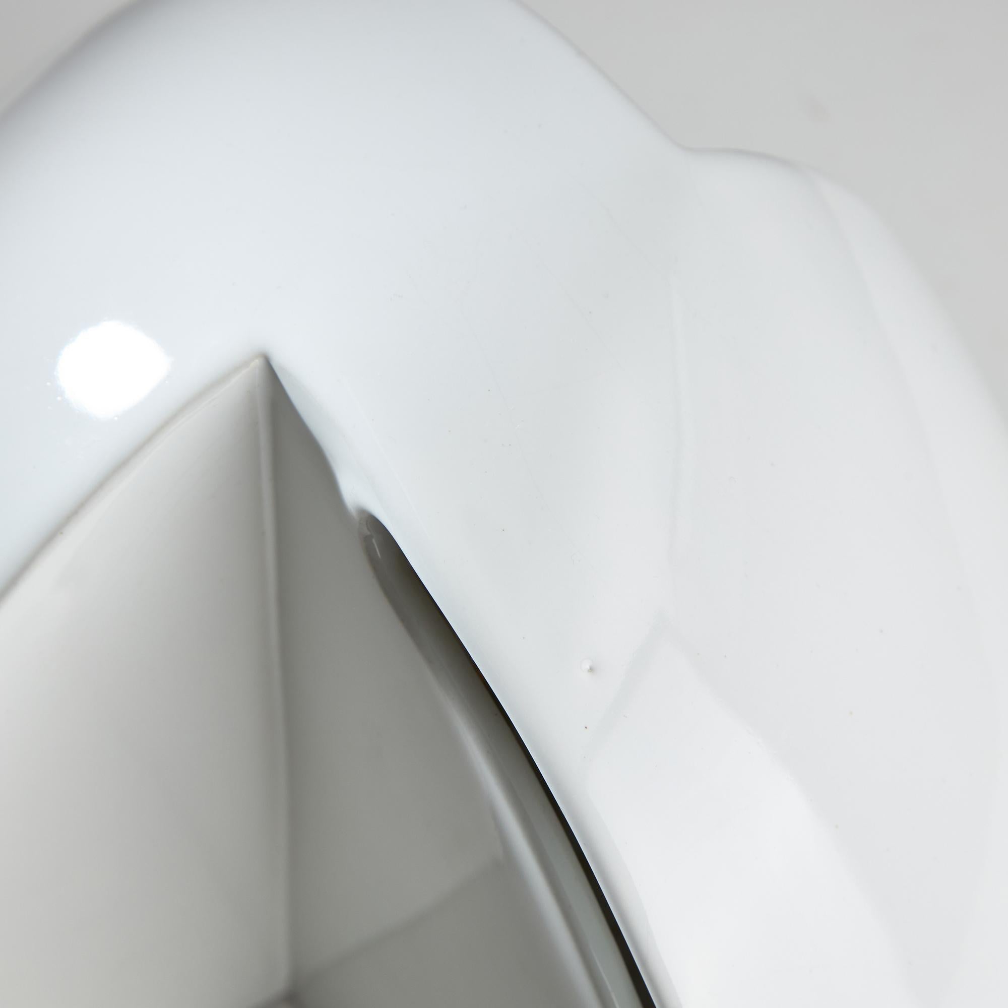 Perdomello 70 White Hemisphere Ceramic Table Lamp, 1970s For Sale 3