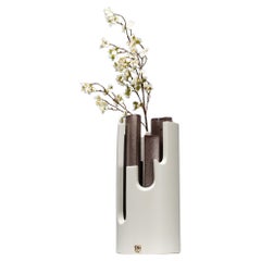 Perdomello ceramic vase in two parts Italy 1970