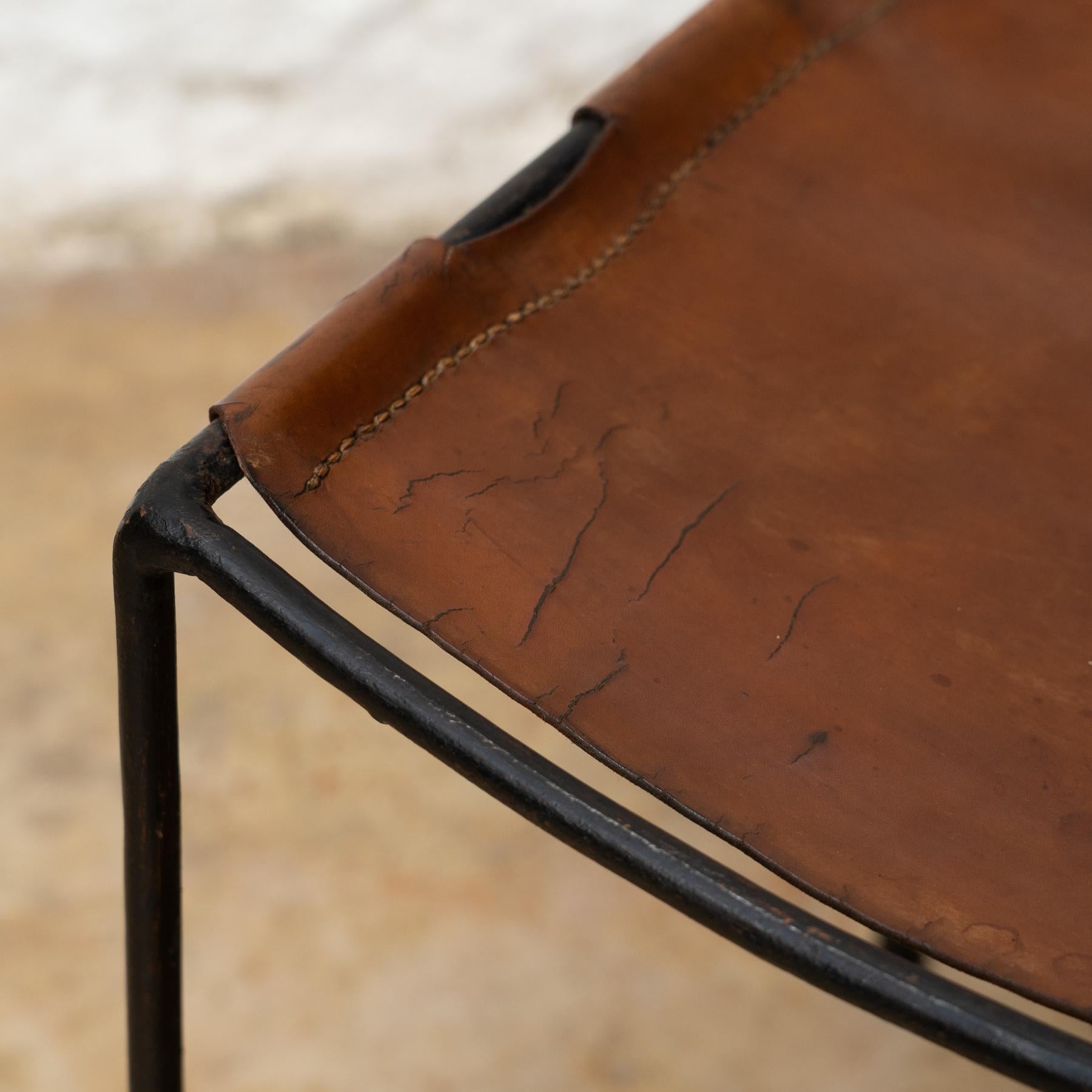 Pere Cosp Iron And Leather Chair Mid Century Modern, circa 1960 For Sale 2