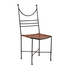 Pere Cosp Eisen und Leder Stuhl Mid Century Modern, um 1960