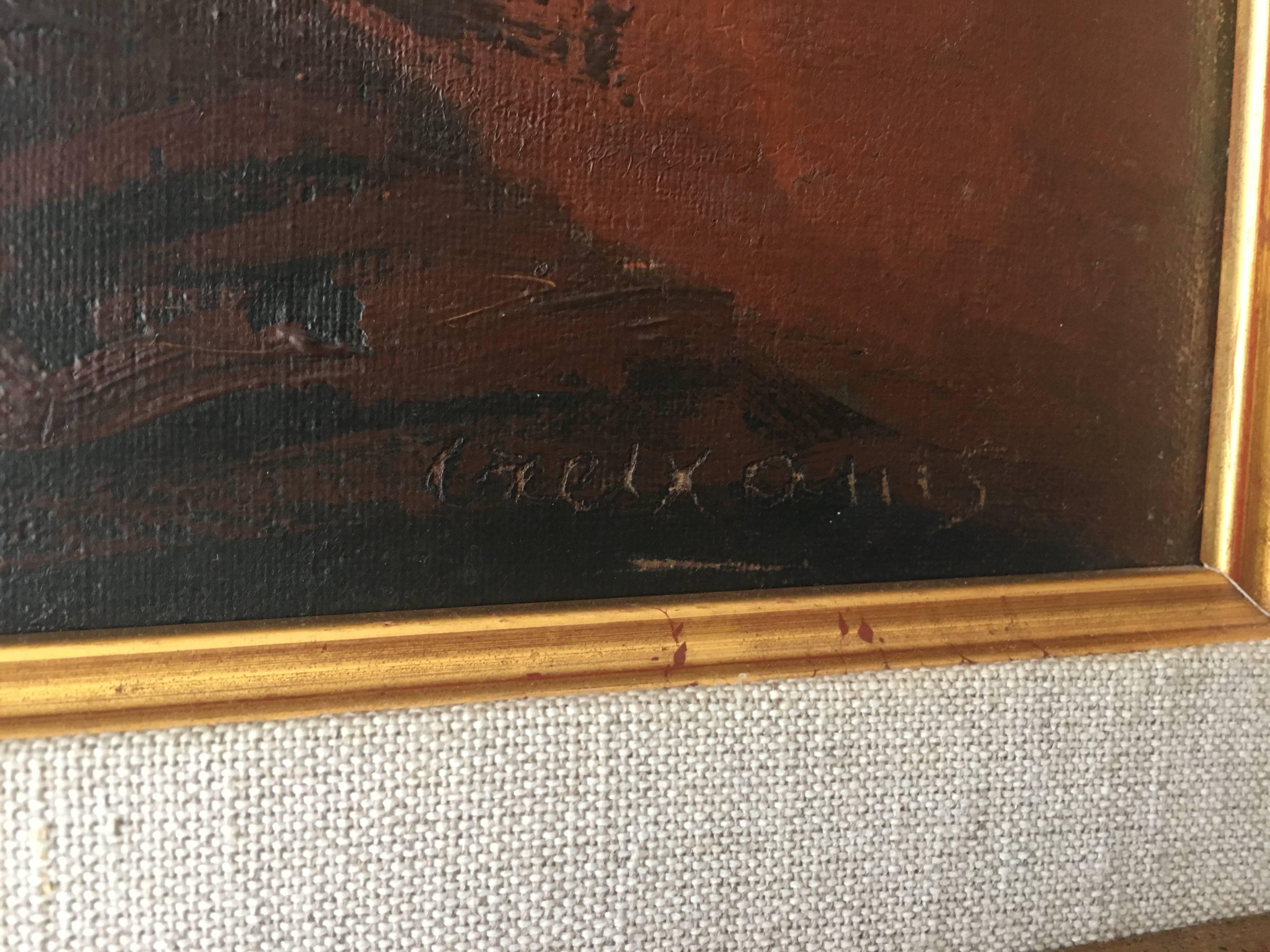 Creixams 122 Bullfighter and Bull original impressionist acrylic canvas painting (Impressionismus), Painting, von Pere Créixams Picó