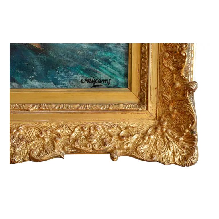 Donna spagnola di Pere Creixams, Olio su tela - Figurative Painting Marrone di Pere Créixams Picó