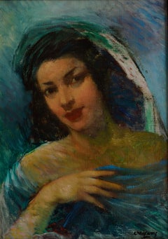 Spanish Woman, Oil on Canvas