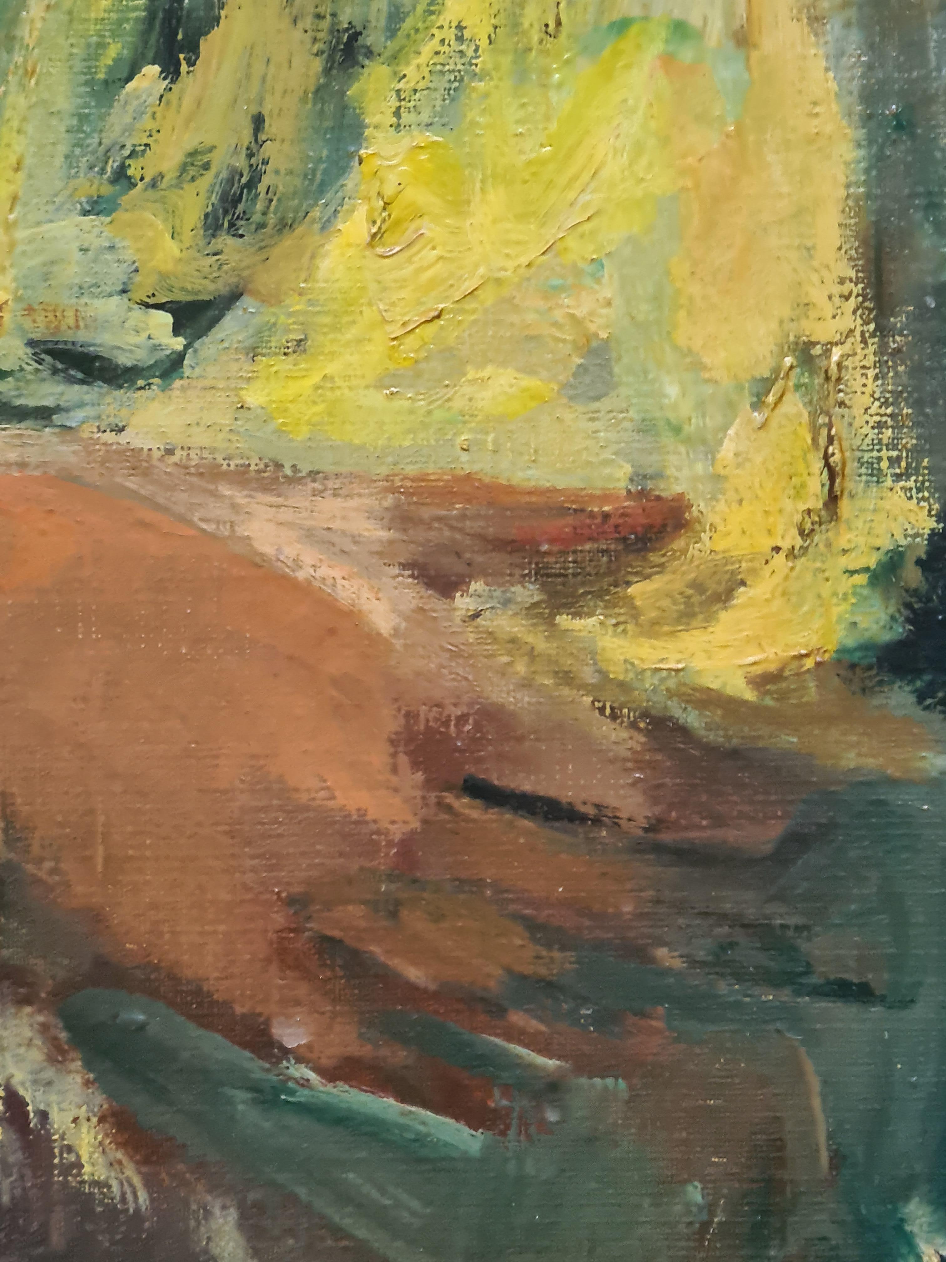 Ecole de Paris, Postimpressionistisches Porträt einer modischen jungen Frau im Angebot 7