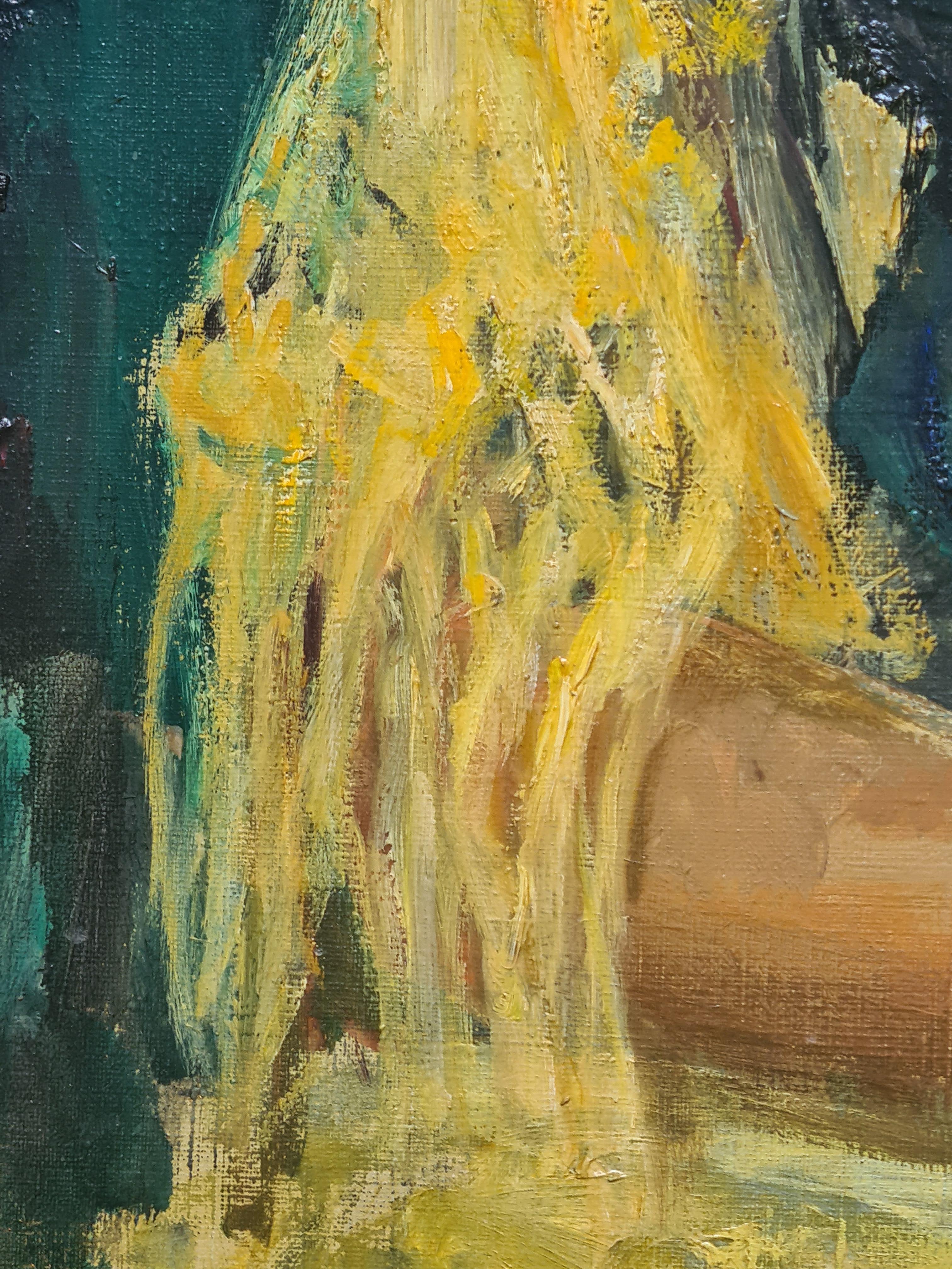 Ecole de Paris, Postimpressionistisches Porträt einer modischen jungen Frau im Angebot 8