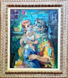 Ecole de Paris, Post Impressionist Portrait of a Mother and Child