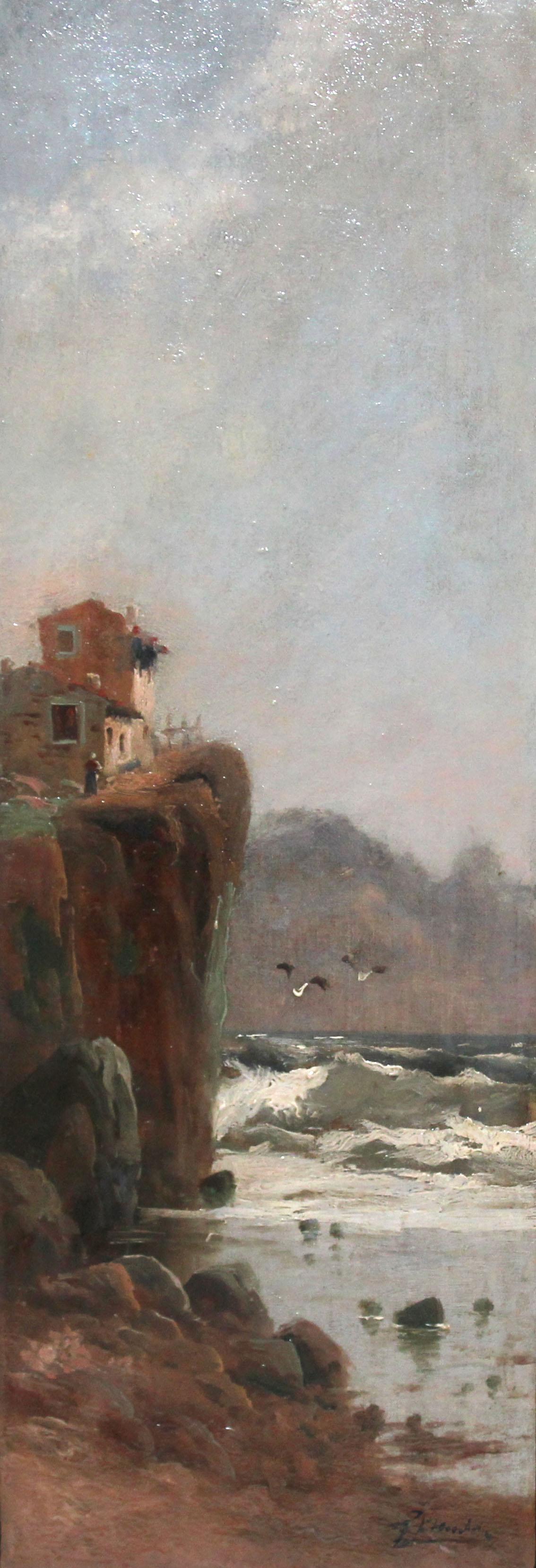 Refugio junto al mar - Óleo sobre tela - Painting by Pere Navarro Escuder