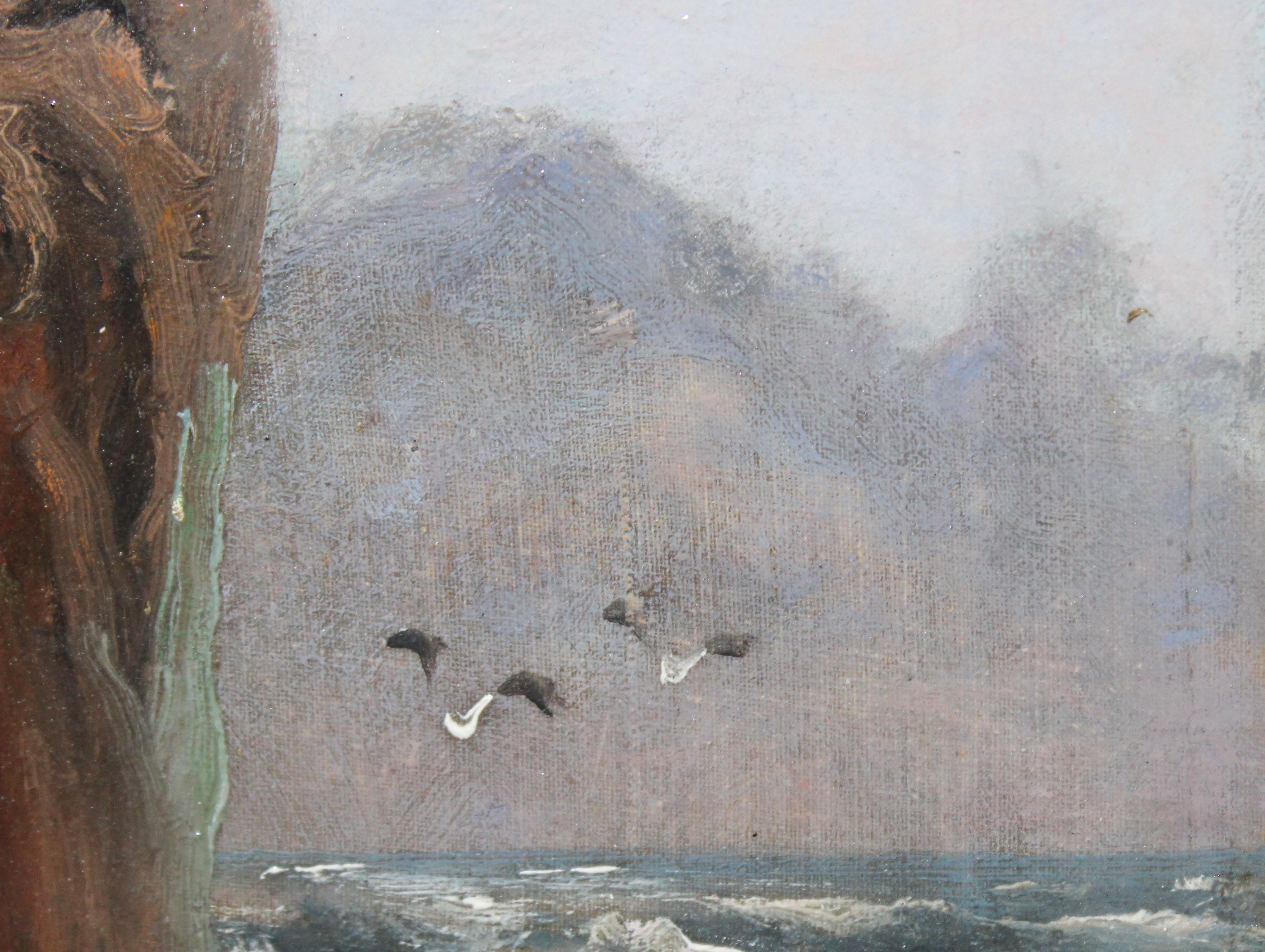 Refugio junto al mar - Óleo sobre tela For Sale 2