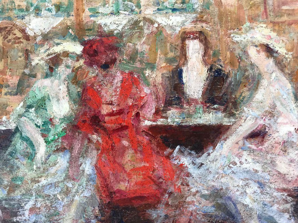 Pere Ysern Alie Painting Oil on Board Ladies in the Bar 2