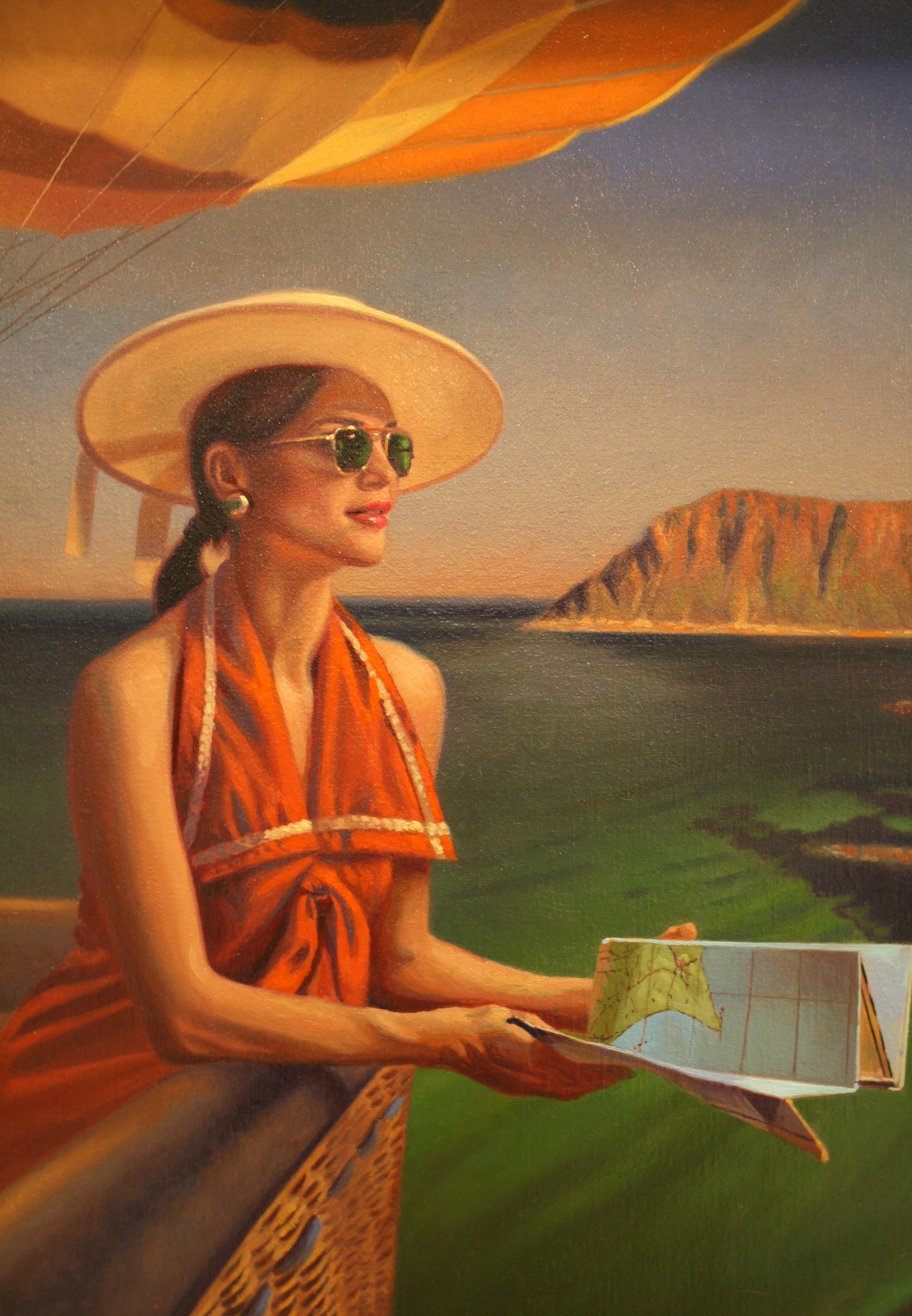 Peregrine Heathcote’s paintings conjure a world of intoxicating glamour and intrigue, slipping across the boundaries of time to fuse iconic pre-war design with modern conceptions of beauty and silverscreen-era romance.

The images could depict a