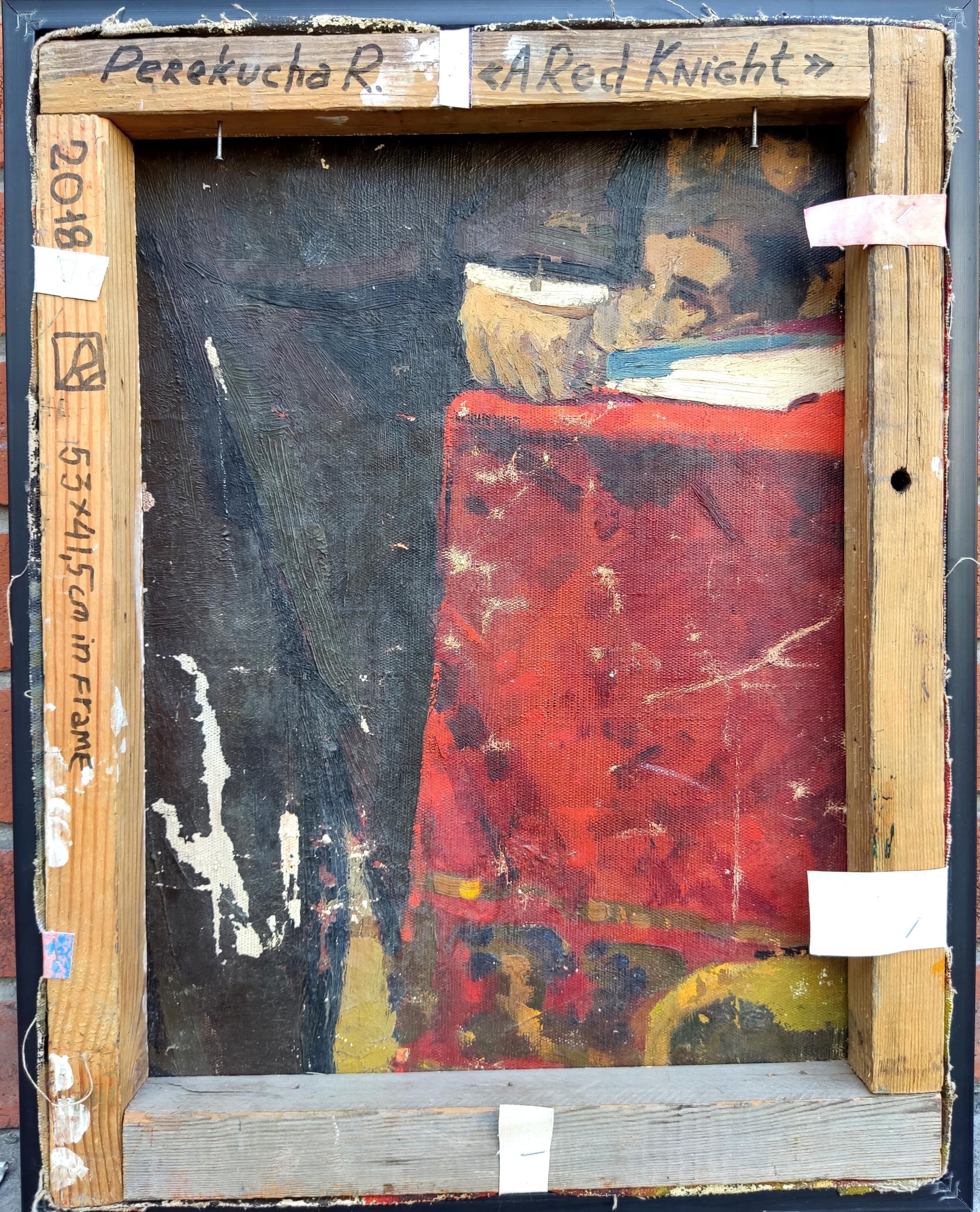„Ein roter Ritter -1“ – Painting von Perekucha Ruslan