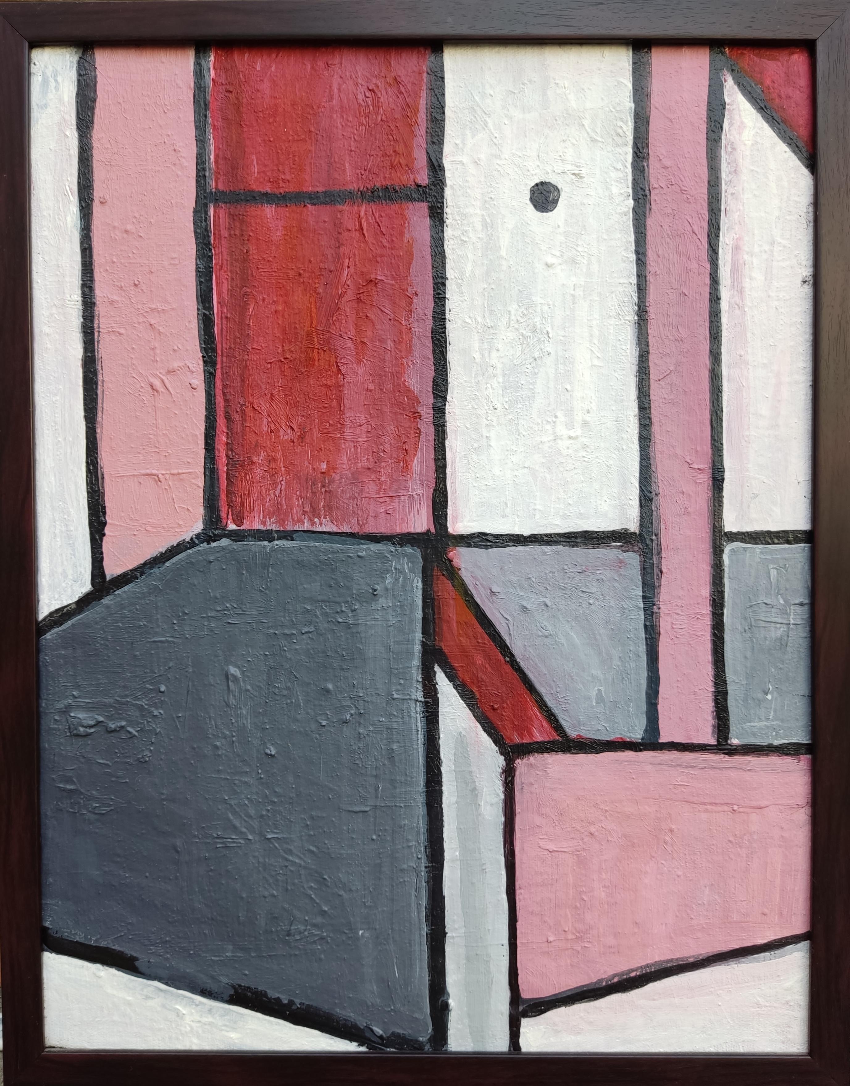 Perekucha Ruslan Abstract Painting – „Ein roter Ritter -1“